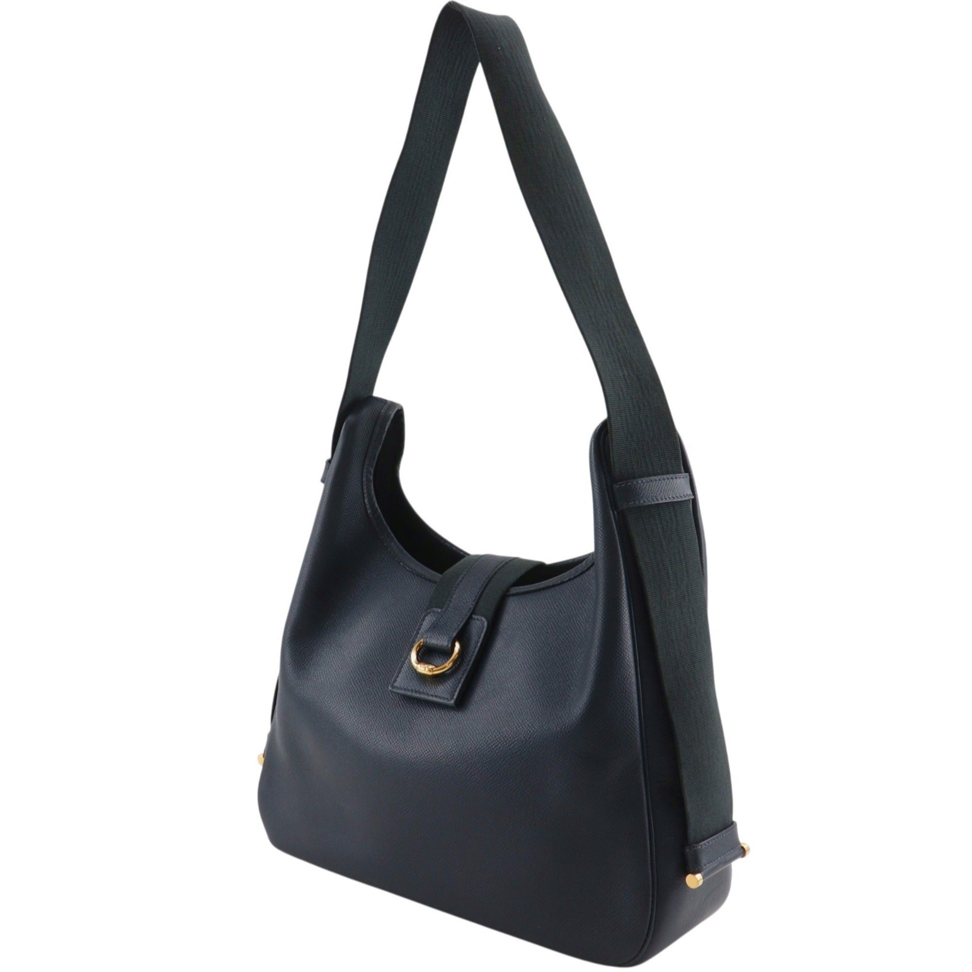 Hermes Black Courchevel Leather Shoulder Bag (Pre-Owned)