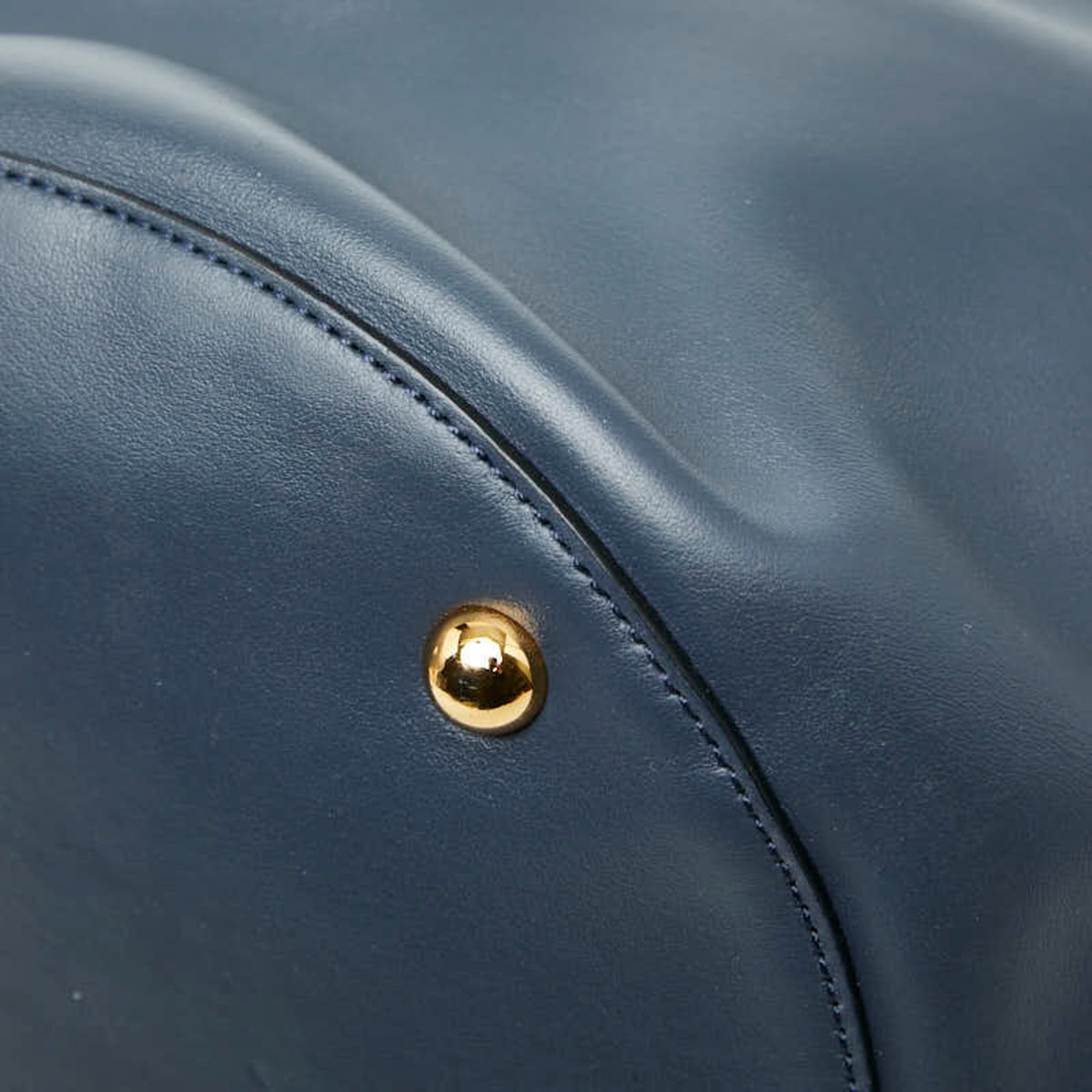 Marni Navy Leather Handbag Pouch Shoulder Bag (Pre-Owned)