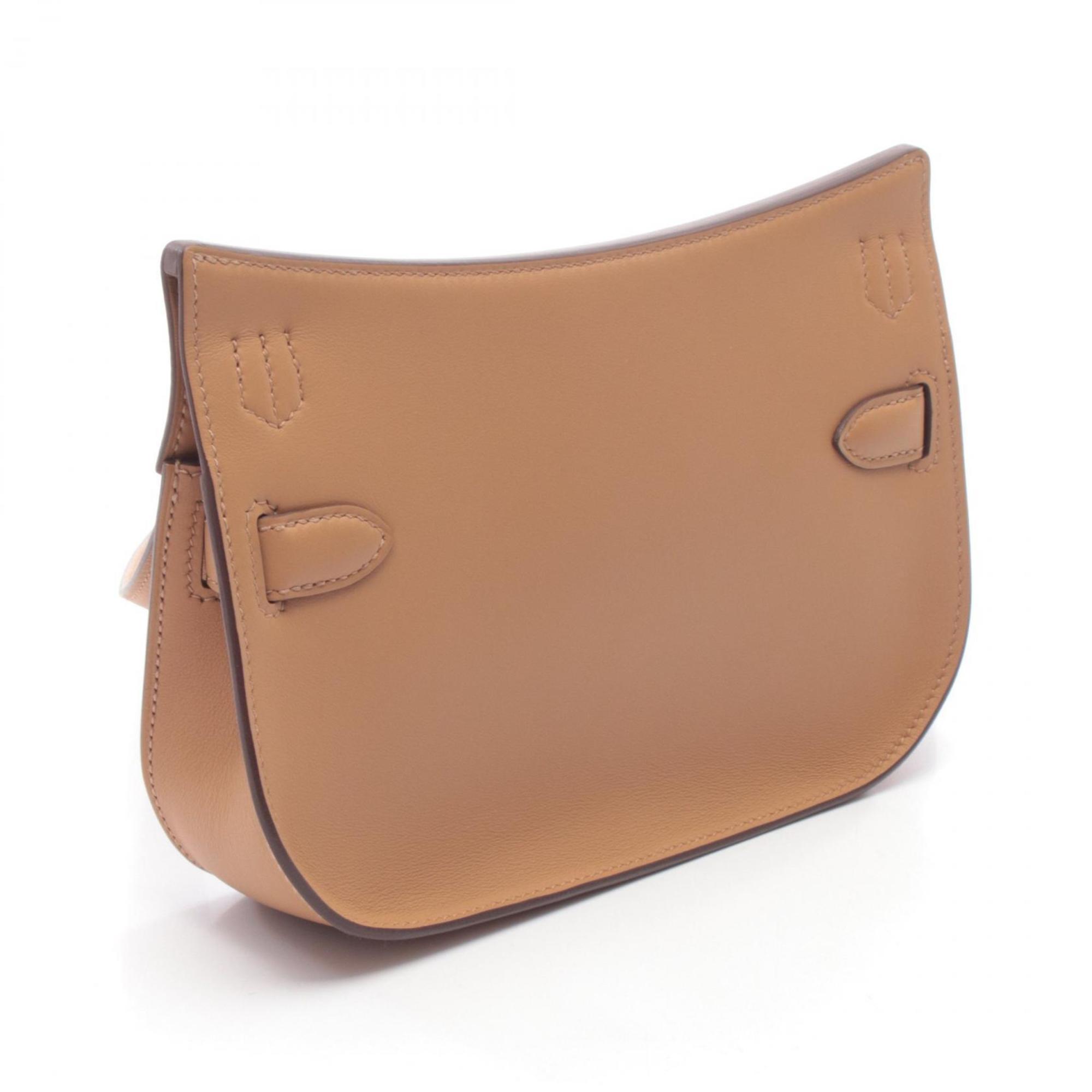 Hermes Brown Swift Leather Leather Handbag Shoulder Bag (Pre-Owned)