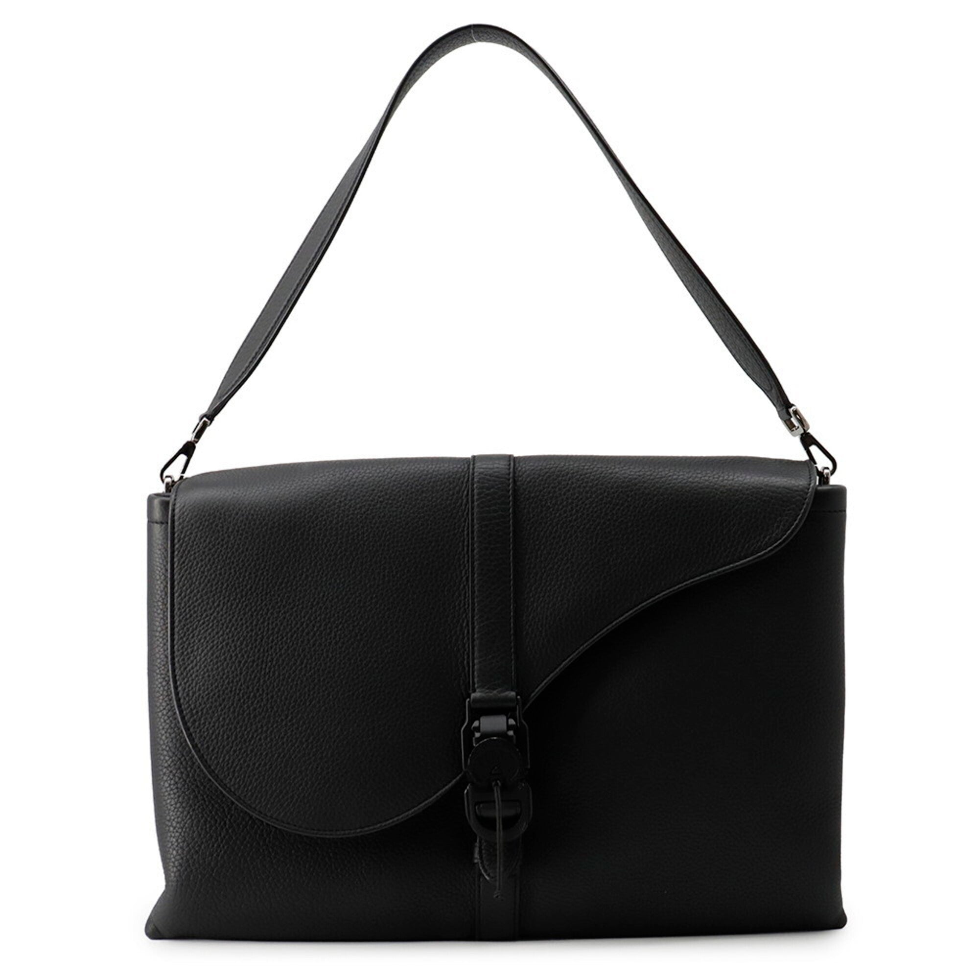Christian Dior Black Leather Handbag Shoulder Bag (Pre-Owned)