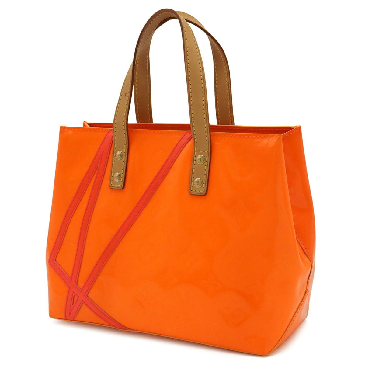 Louis Vuitton Orange Patent Leather Handbag (Pre-Owned)