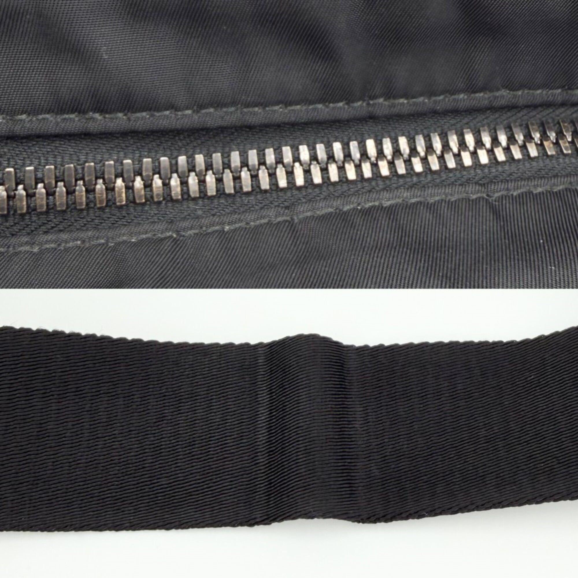 Prada Black Nylon Leather Shoulder Bag (Pre-Owned)