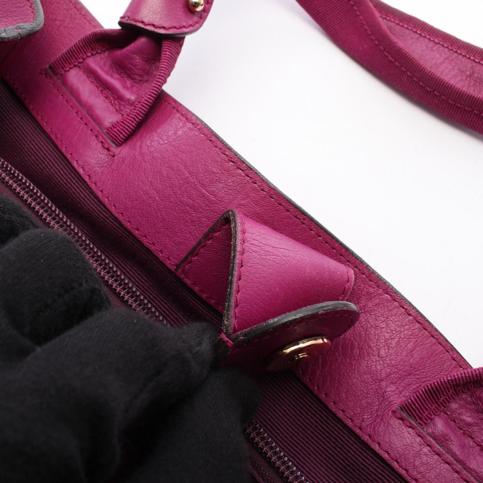 Salvatore Ferragamo Purple Leather Tote Bag (Pre-Owned)