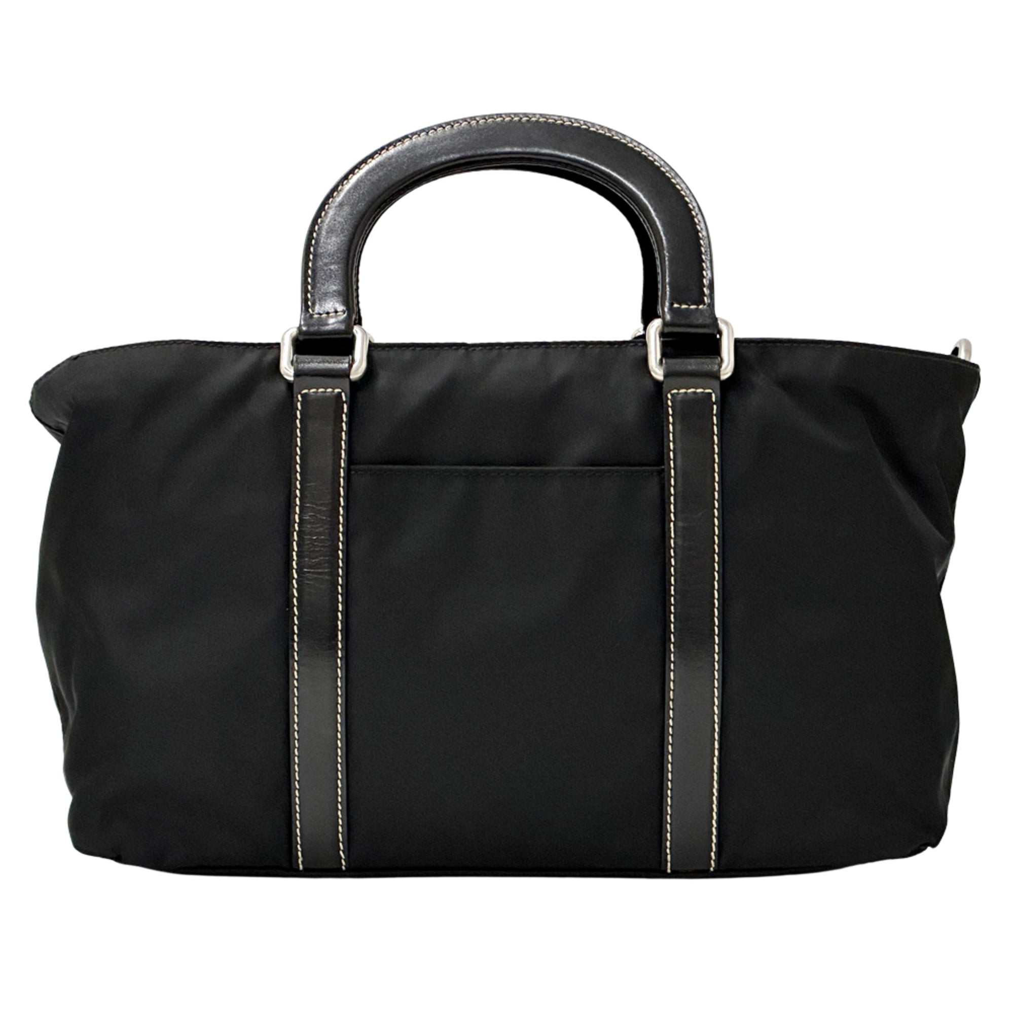 Prada Black Nylon Handbag Shoulder Bag (Pre-Owned)