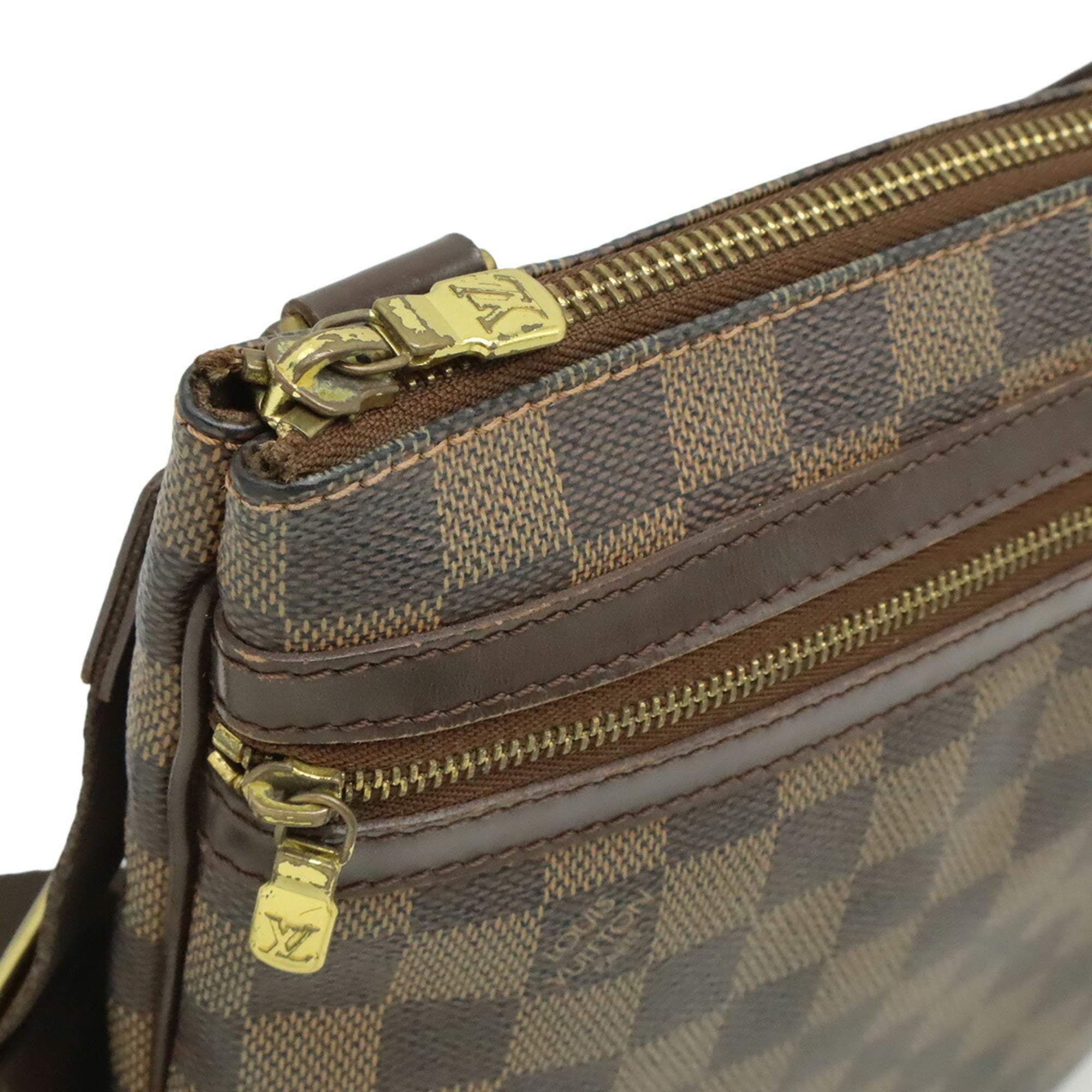 Louis Vuitton Brown Pvc Coated Canvas Pochette Shoulder Bag (Pre-Owned)