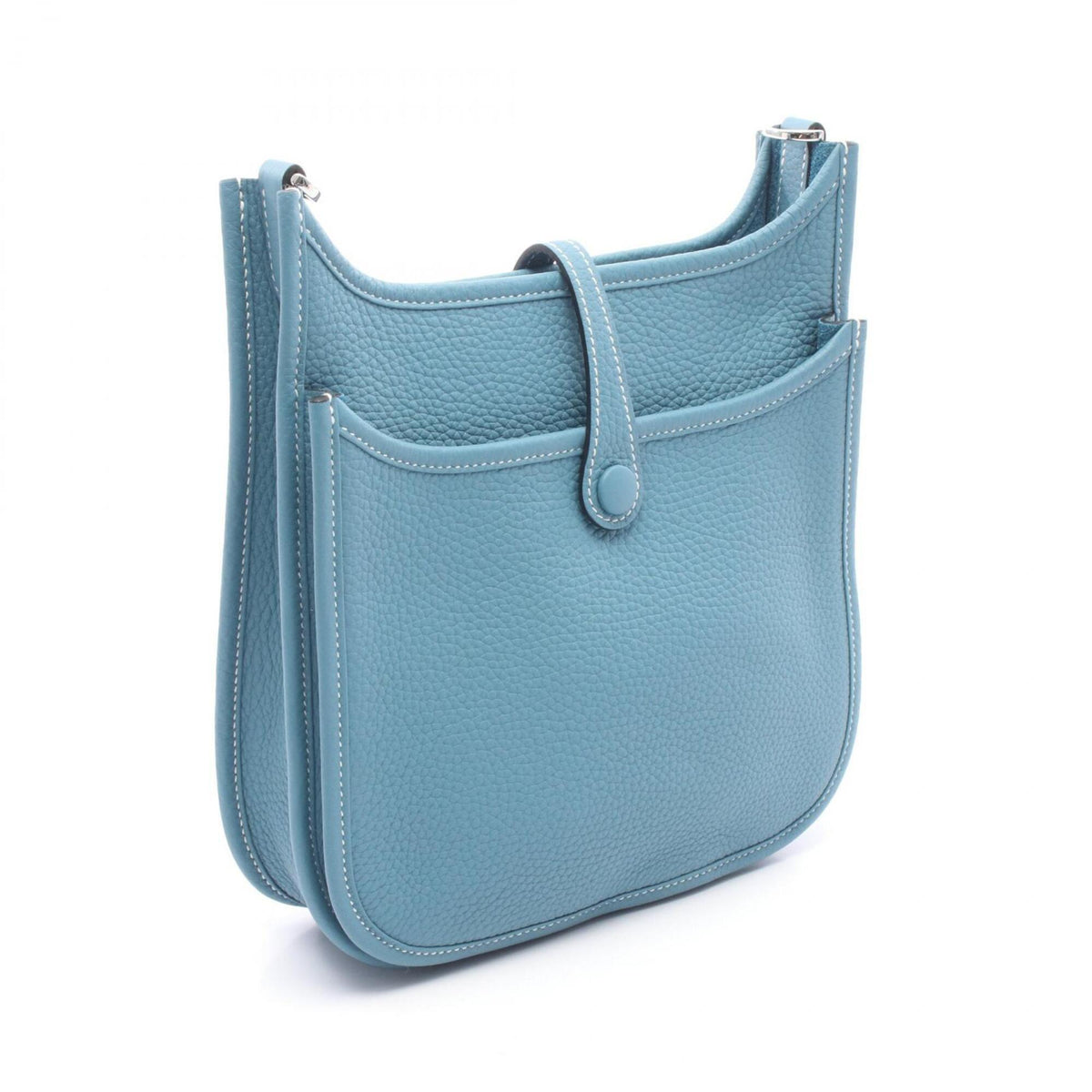 Hermes Blue Blue Jean Taurillon Clemence Leather Shoulder Bag (Pre-Owned)