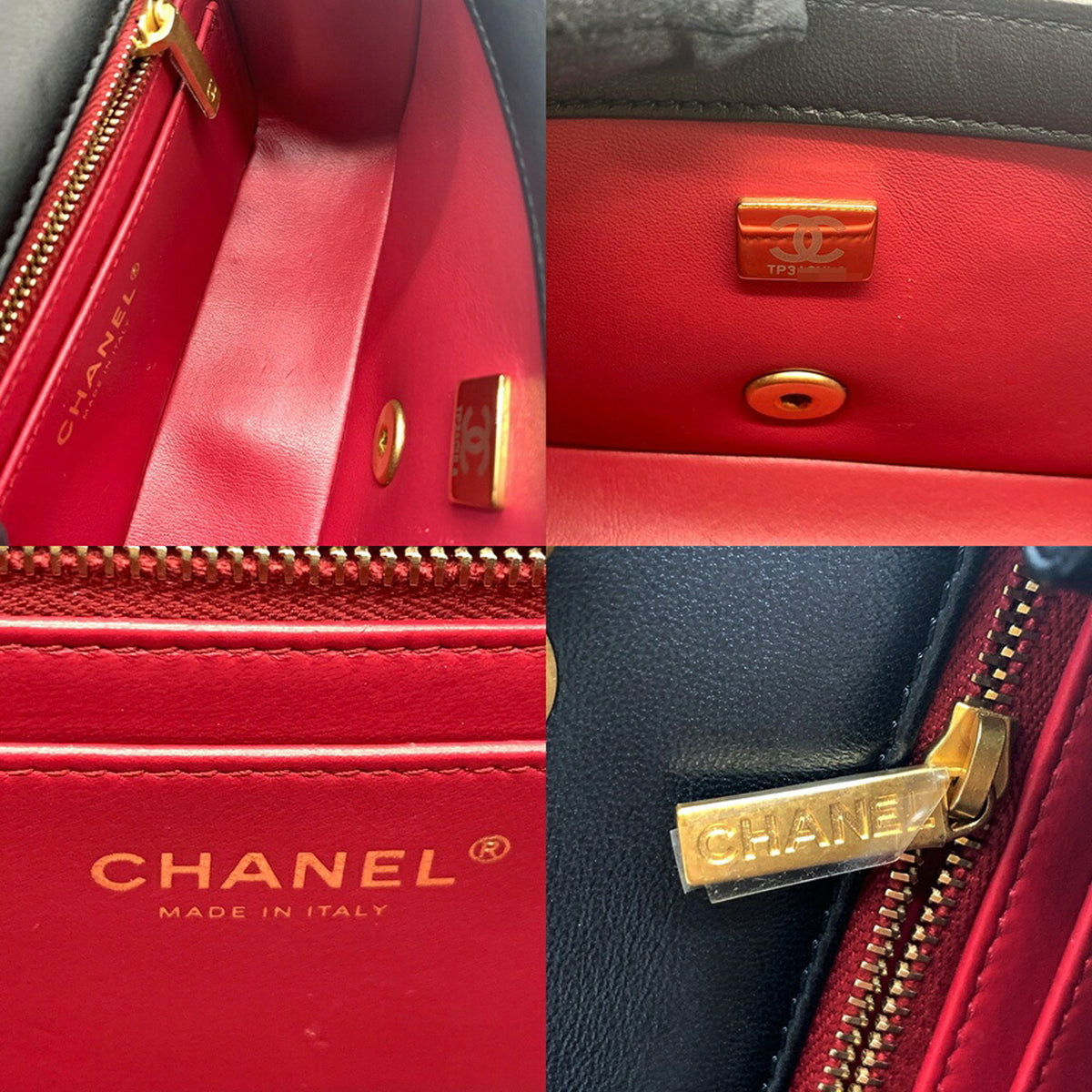 Chanel Camellia Black Leather Shoulder Bag (Pre-Owned)