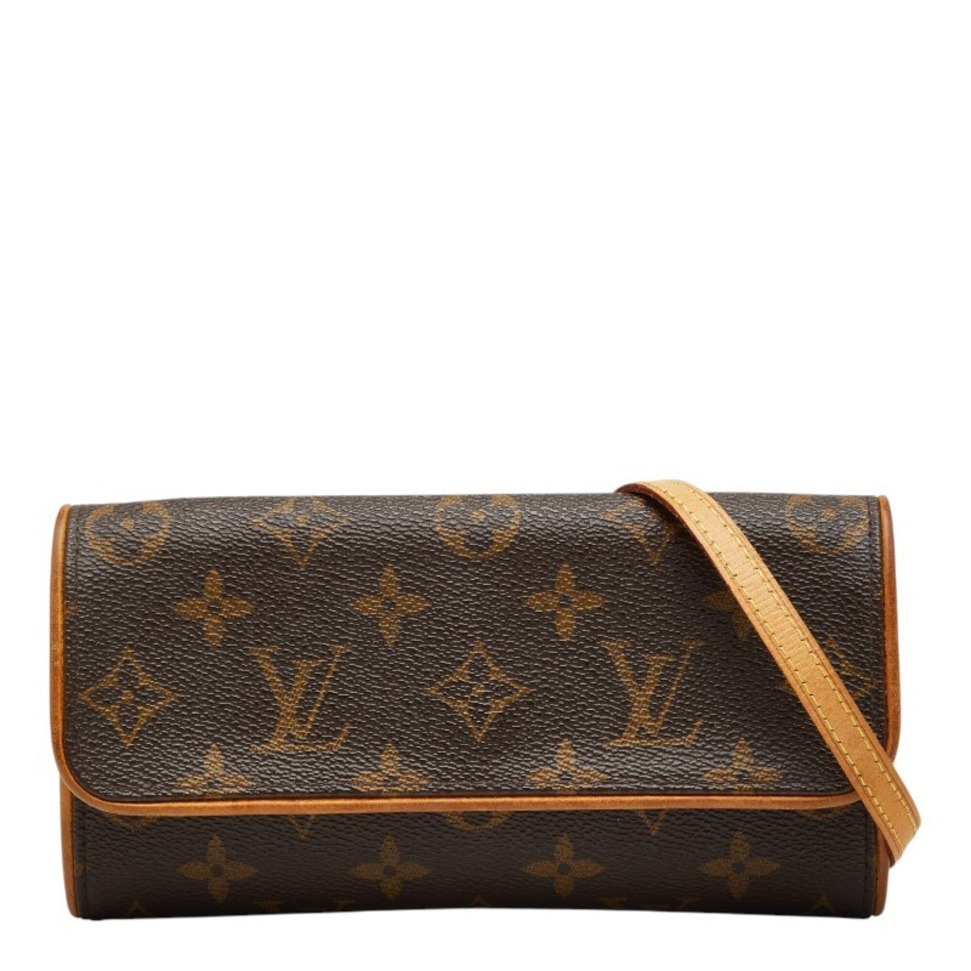 Louis Vuitton Monogram Brown Pvc Leather Pochette Shoulder Bag (Pre-Owned)