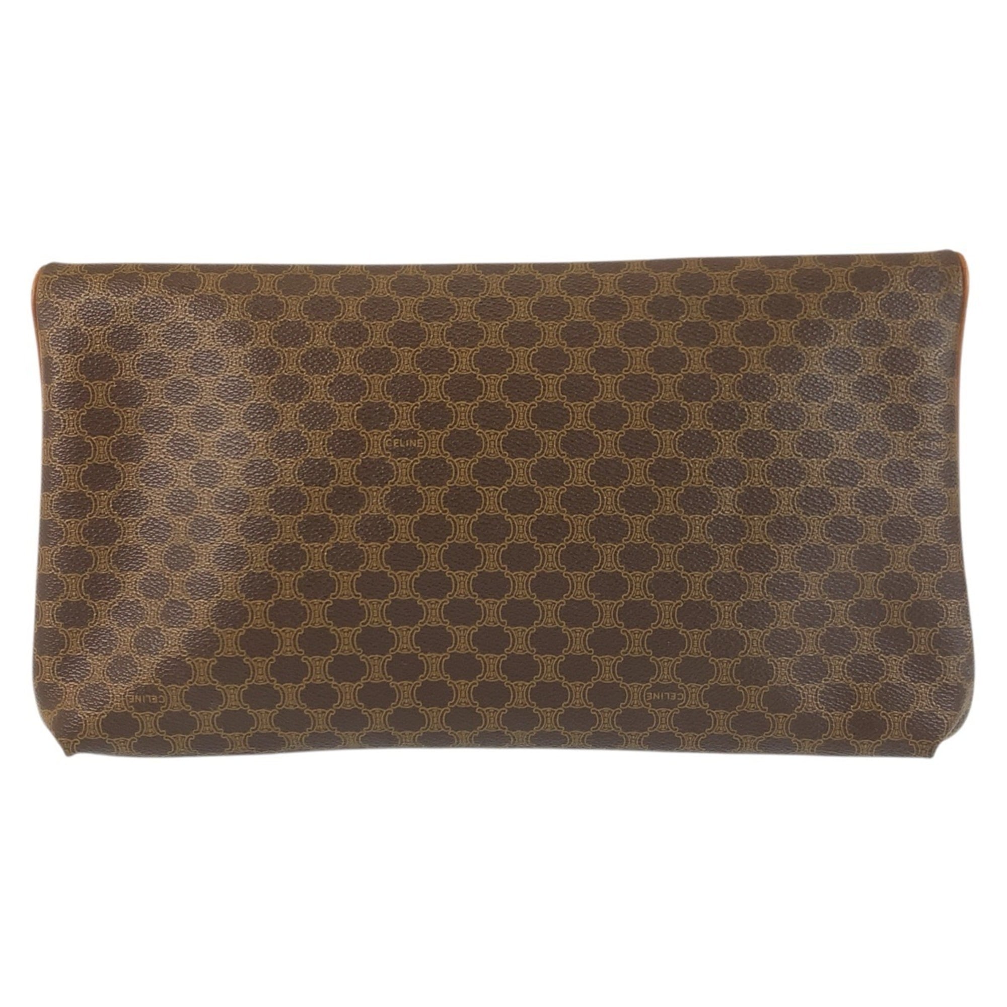 Celine Brown Pvc Clutch Bag Handbag Pouch (Pre-Owned)