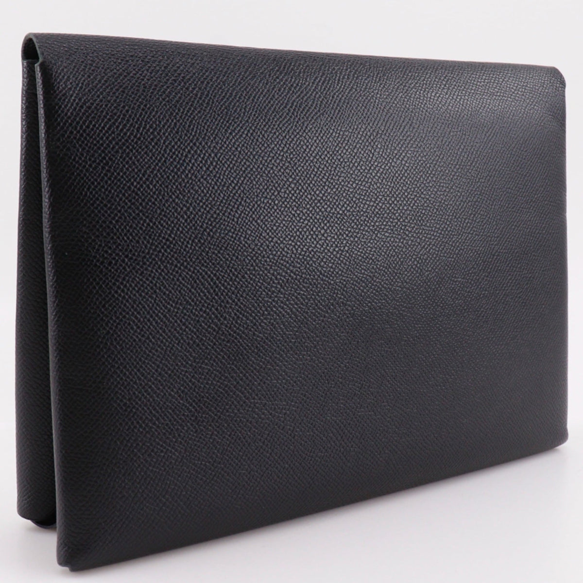 Hermes Black Green Epsom Leather Clutch Bag (Pre-Owned)