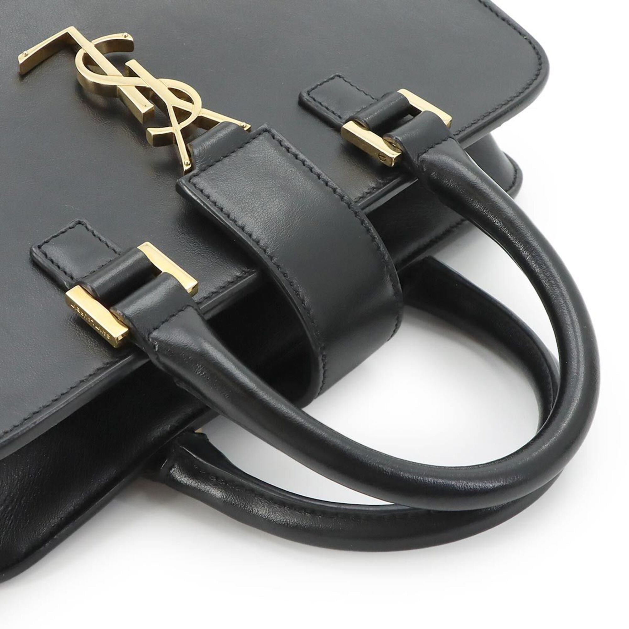 Saint Laurent Black Leather Handbag (Pre-Owned)