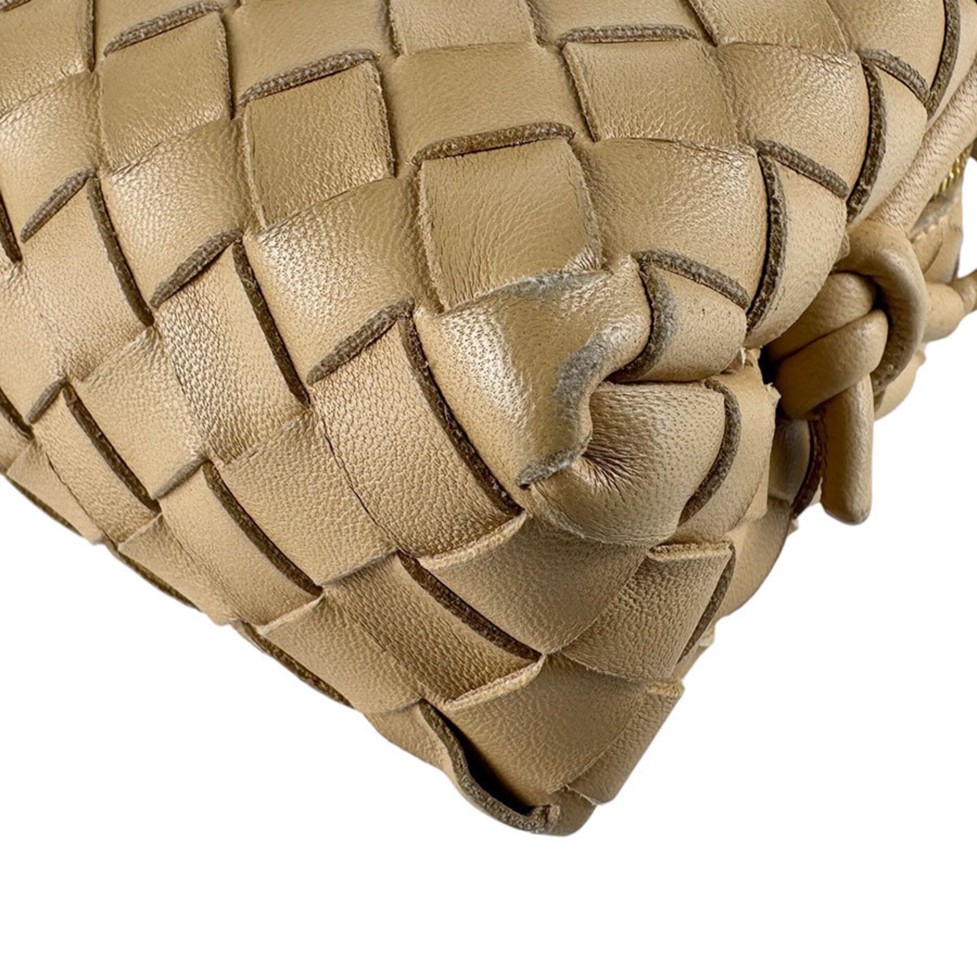 Bottega Veneta Beige Leather Shoulder Bag (Pre-Owned)