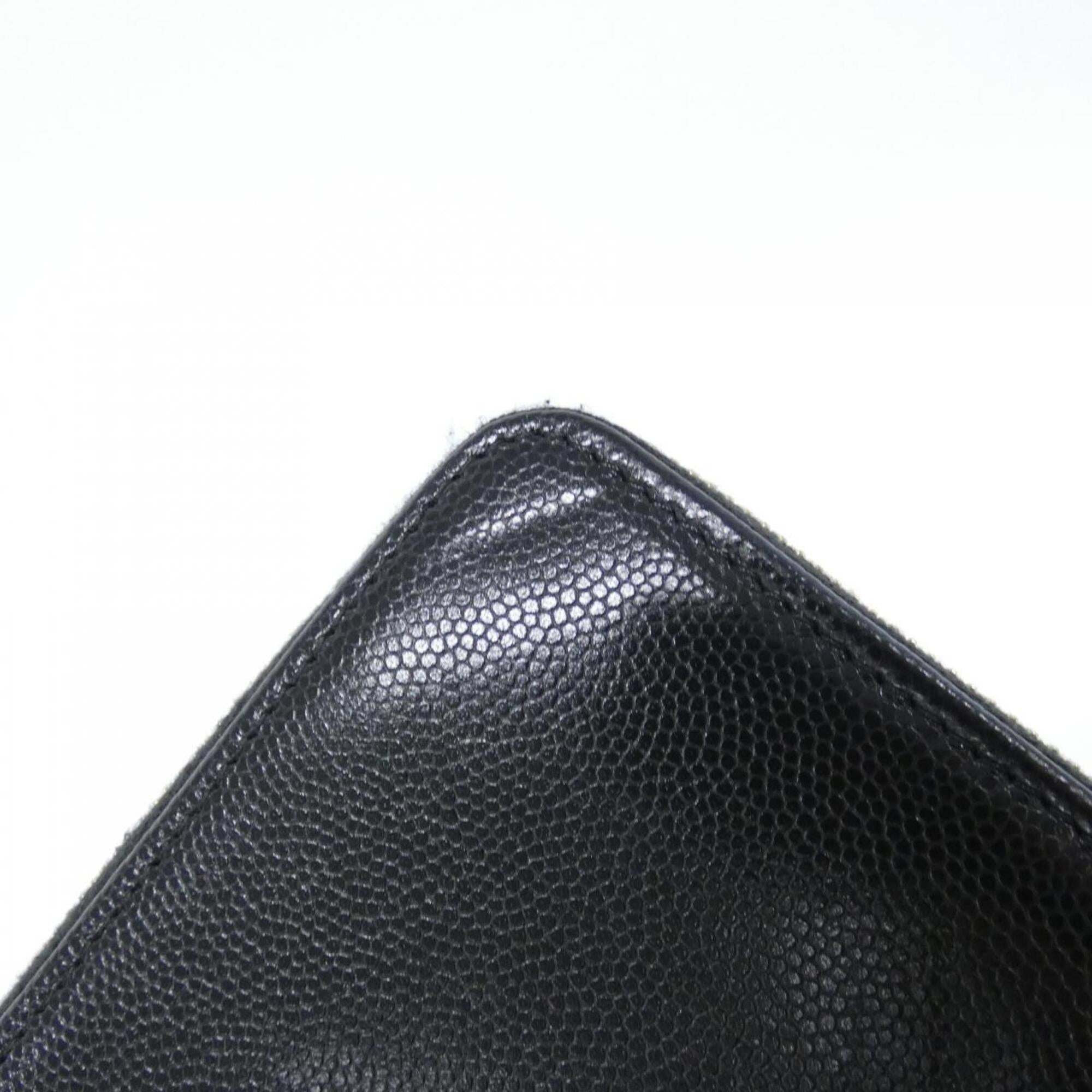 Chanel Black Grained Calfskin Coin Purse/Coin Case (Pre-Owned)