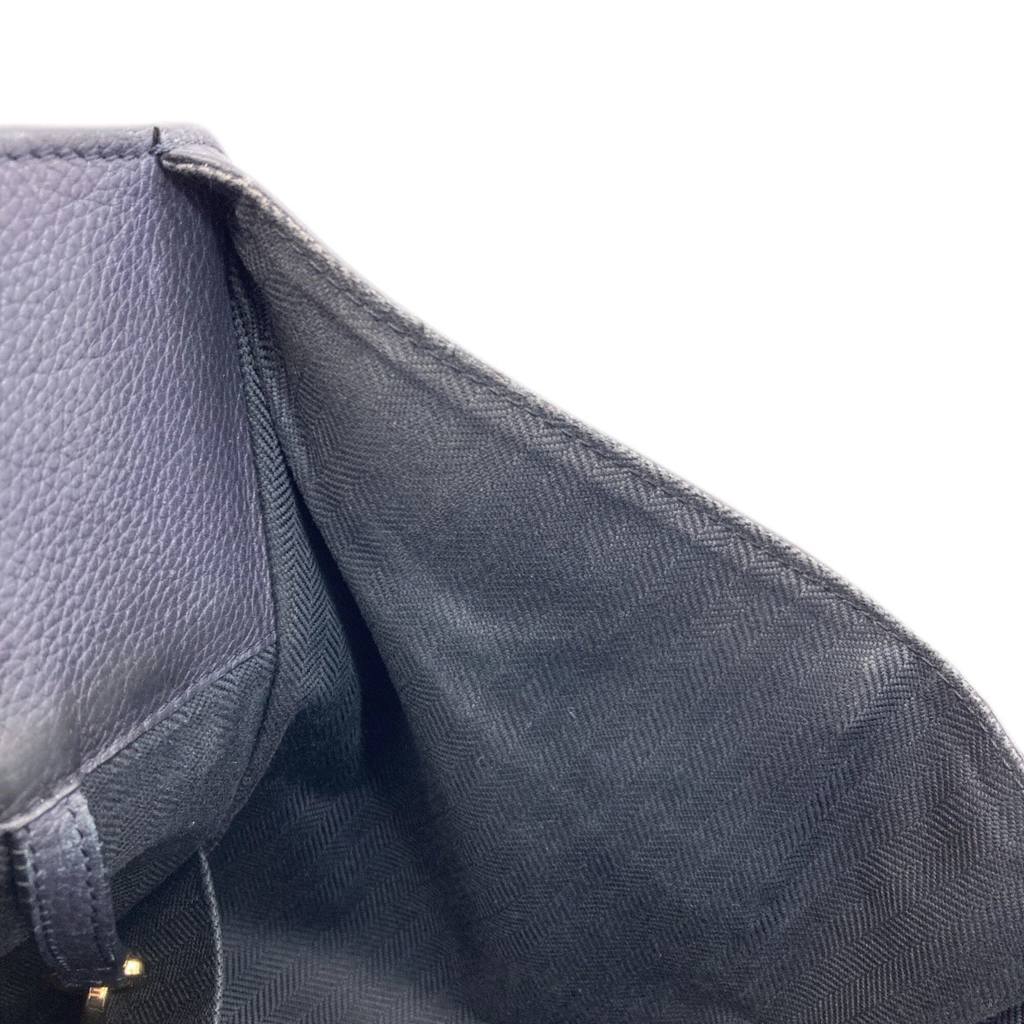 Loewe Hammock Black Dark Navy Leather Handbag (Pre-Owned)
