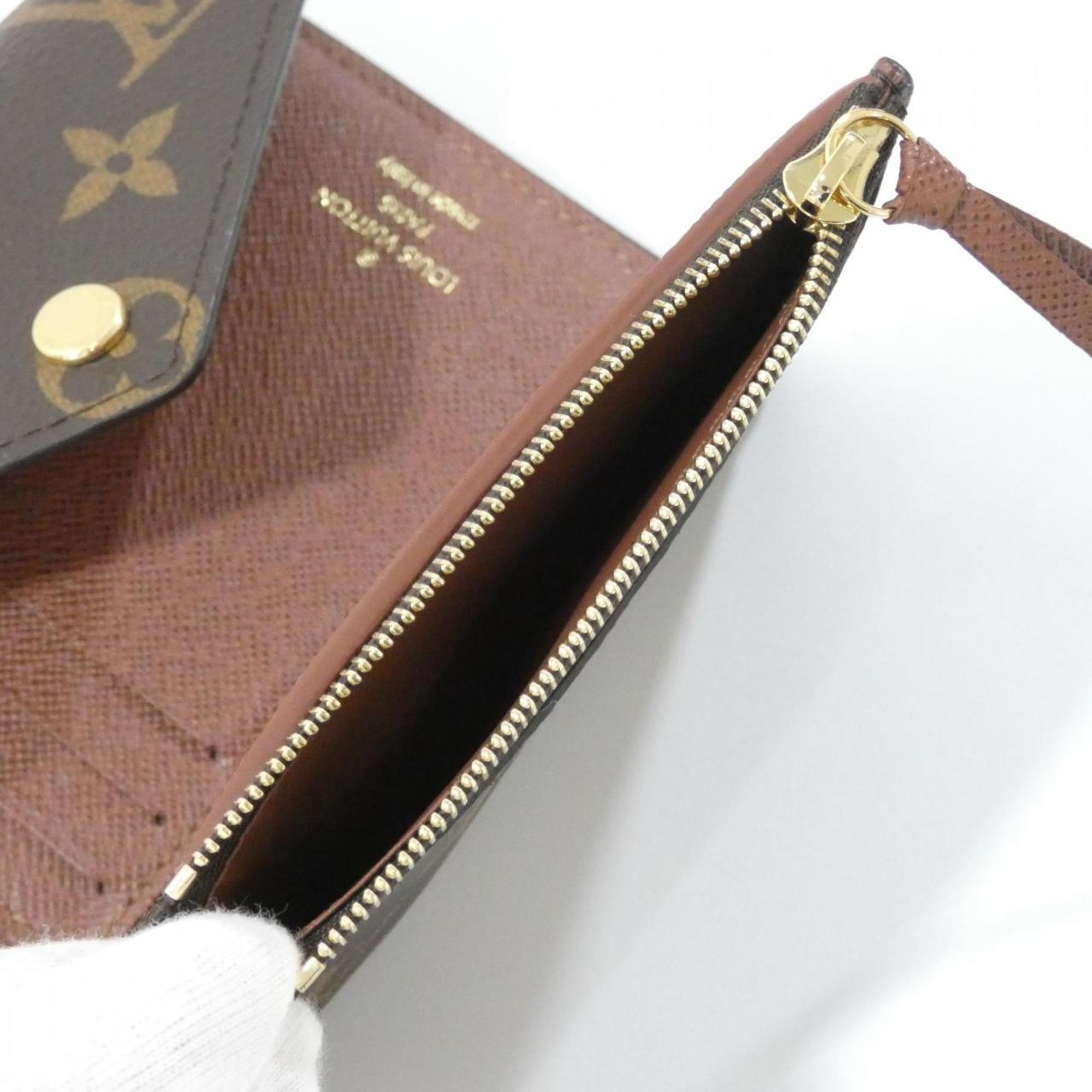 Louis Vuitton Monogram Marron Coated Canvas Wallet (Tri-Fold) (Pre-Owned)