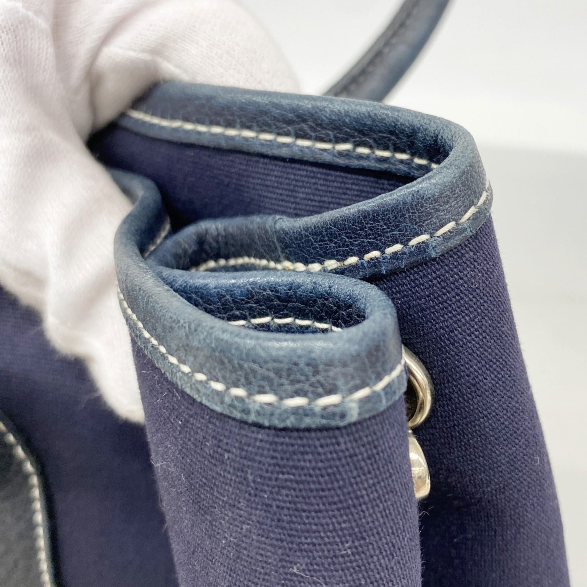 Hermes Navy Toile H Tote Bag (Pre-Owned)