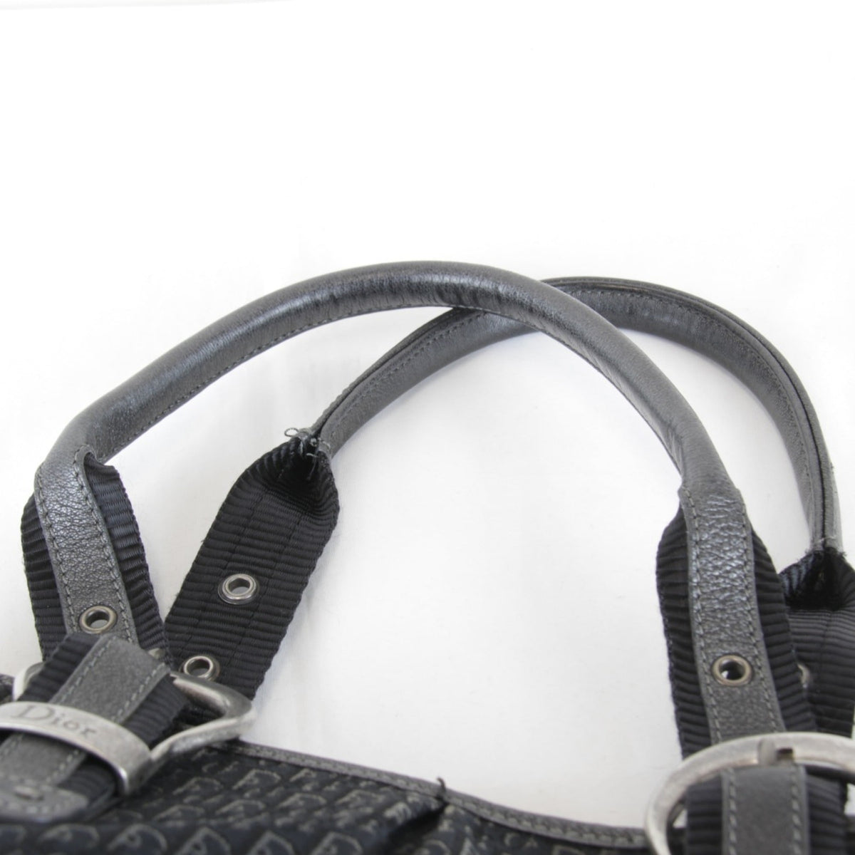 Christian Dior Trotter Black Canvas Tote Bag (Pre-Owned)