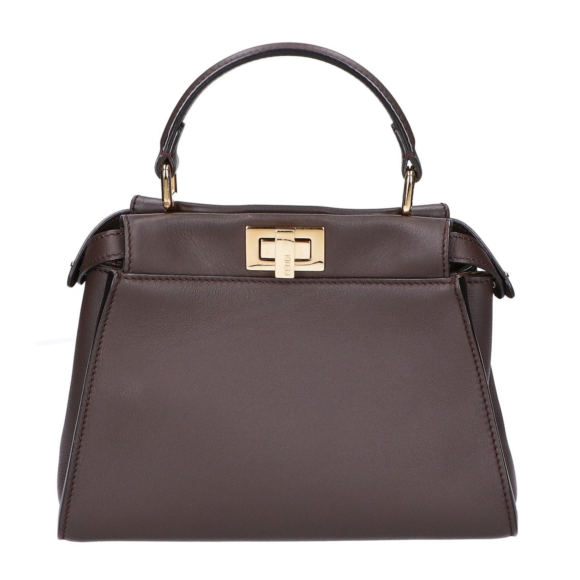 Fendi Brown Leather Shoulder Bag (Pre-Owned)