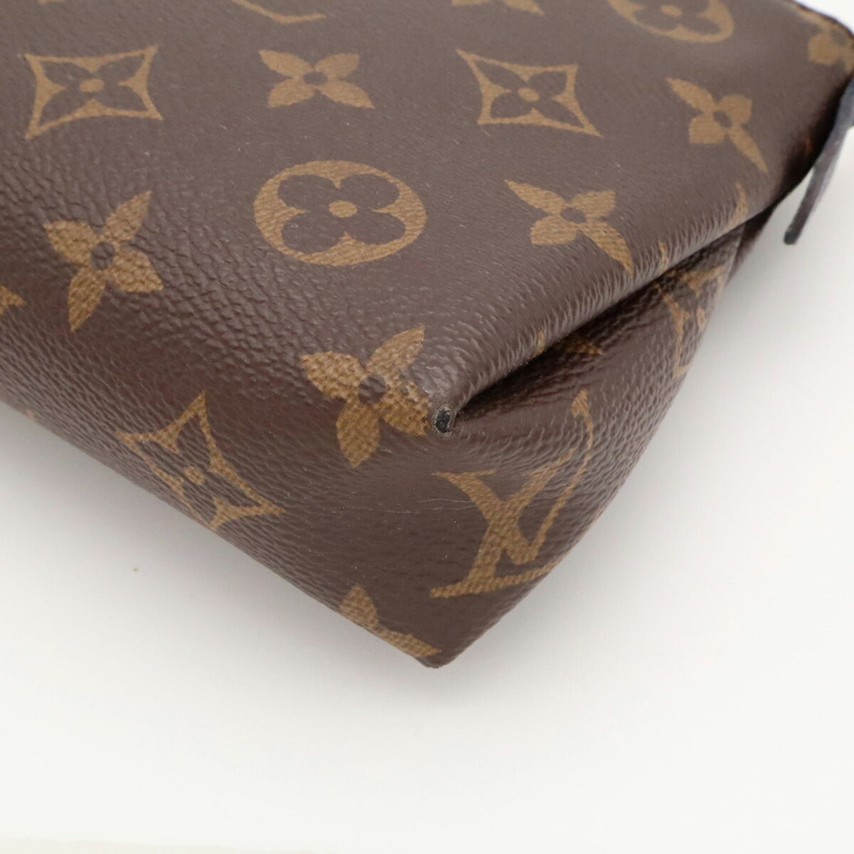 Louis Vuitton Navy Blue Monogram Leather Clutch Bag Shoulder Bag (Pre-Owned)