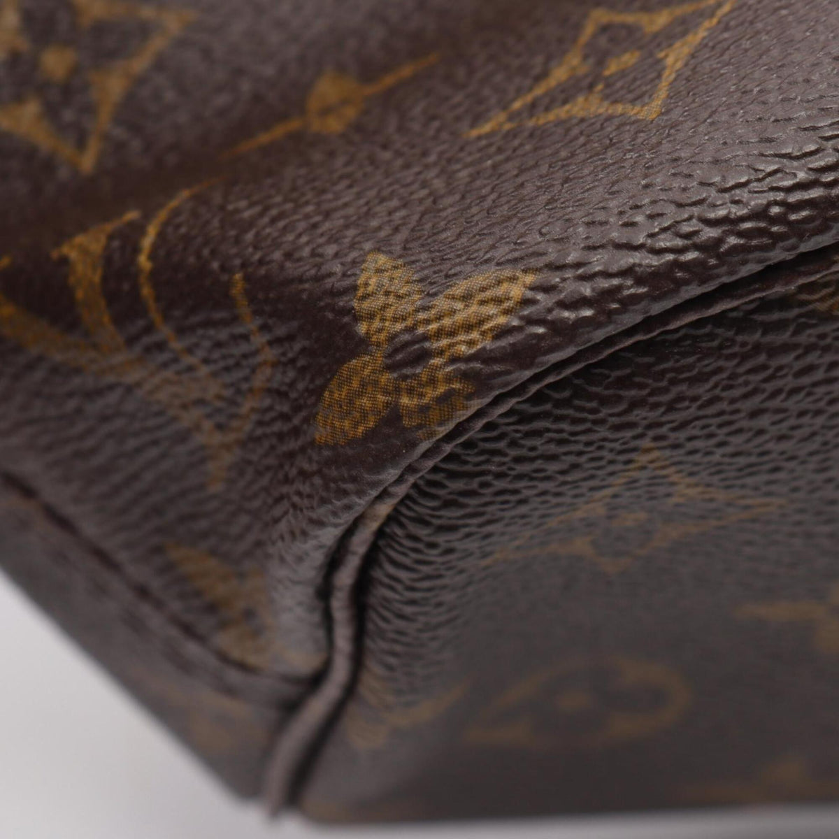 Louis Vuitton Brown Coated Canvas Leather Handbag Tote Bag (Pre-Owned)