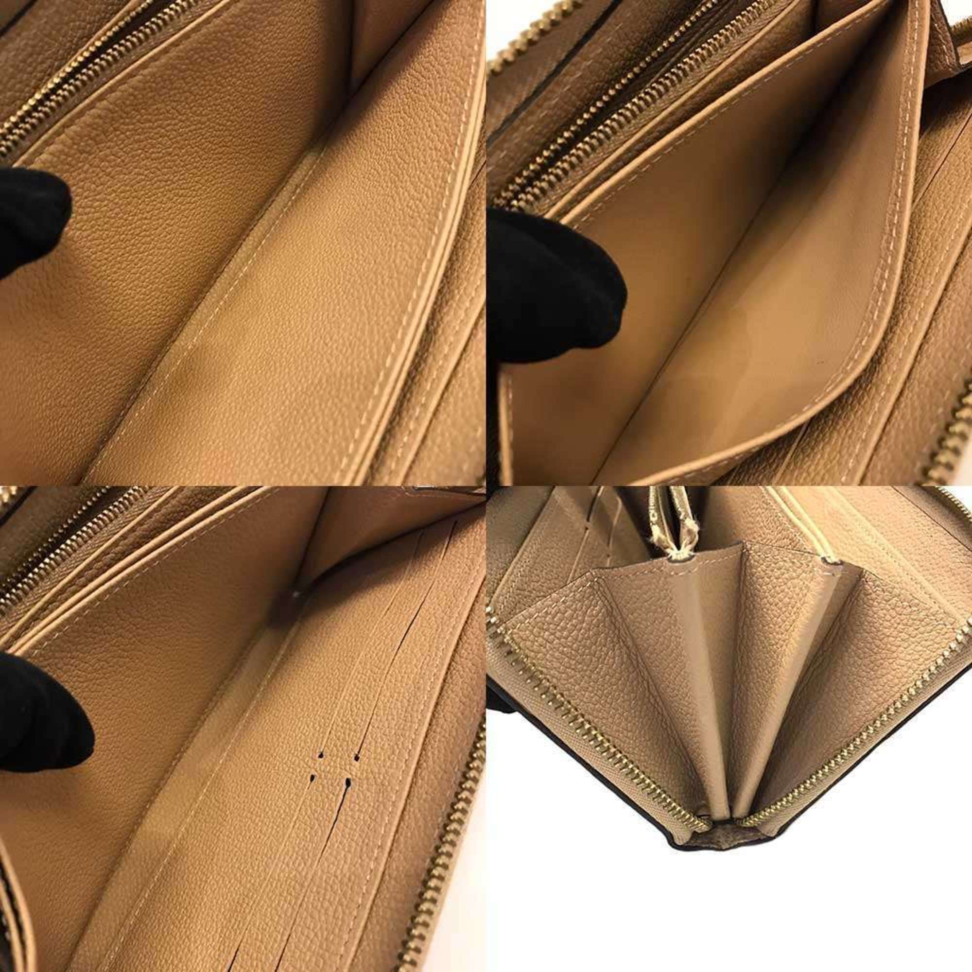 Louis Vuitton Monogram Empreinte Beige Dune Monogram Empreinte Long Wallet (Bi-Fold) (Pre-Owned)