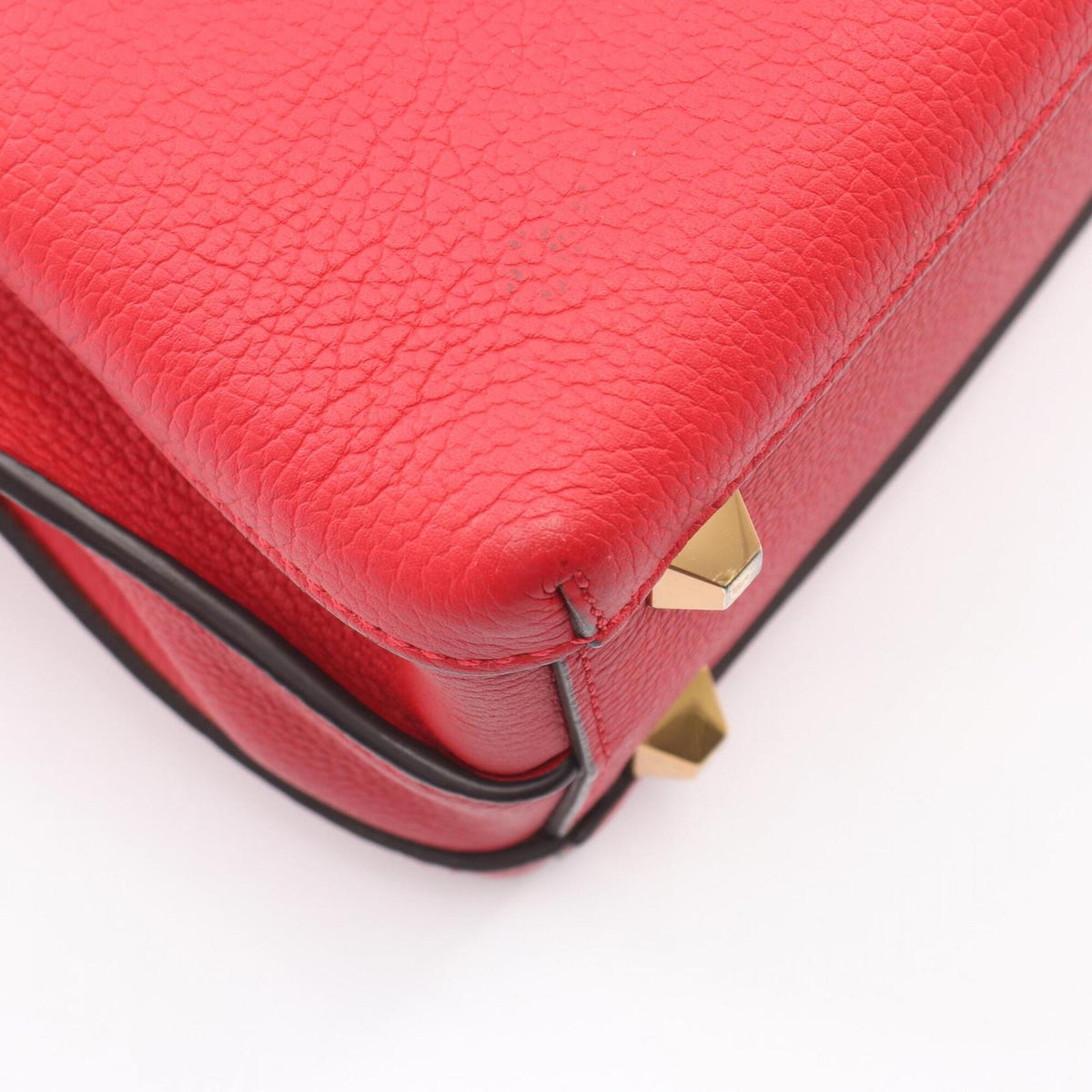 Mcm Red Color Leather Handbag (Pre-Owned)