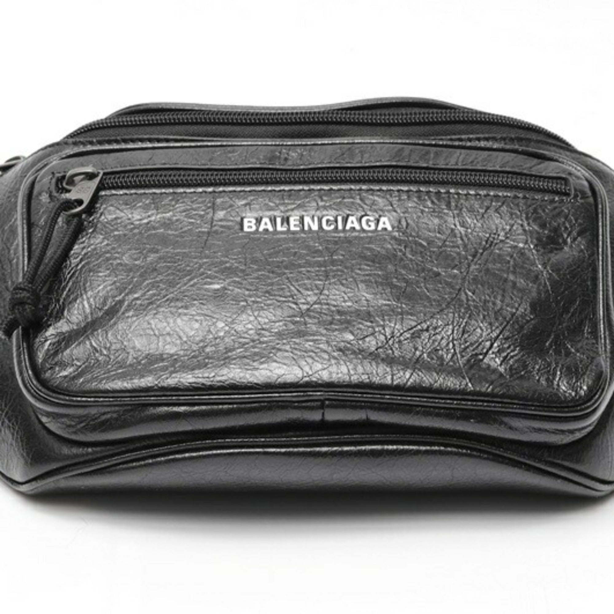 Balenciaga Black Leather Sling Bag (Pre-Owned)
