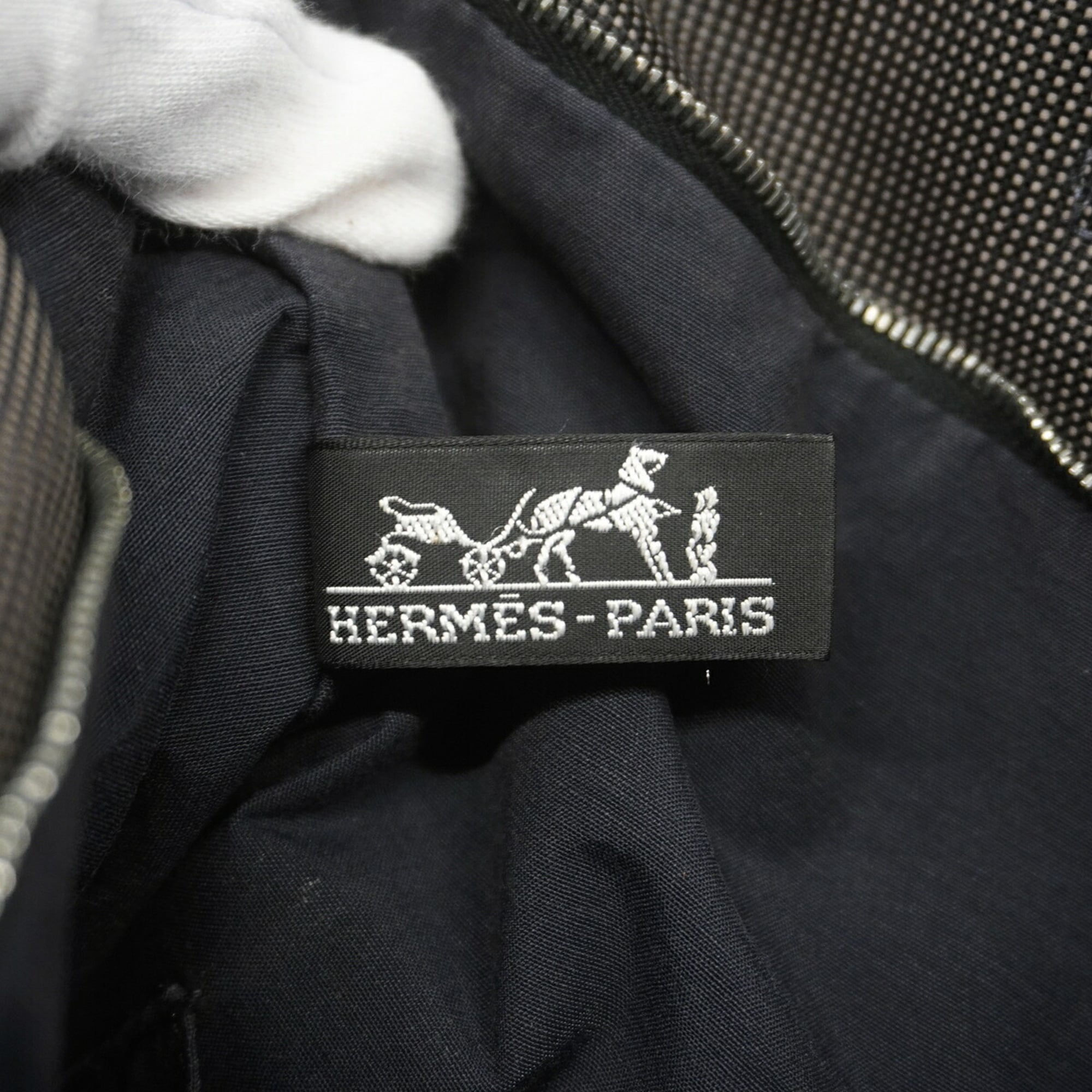 Hermes Gray Nylon Tote Bag (Pre-Owned)