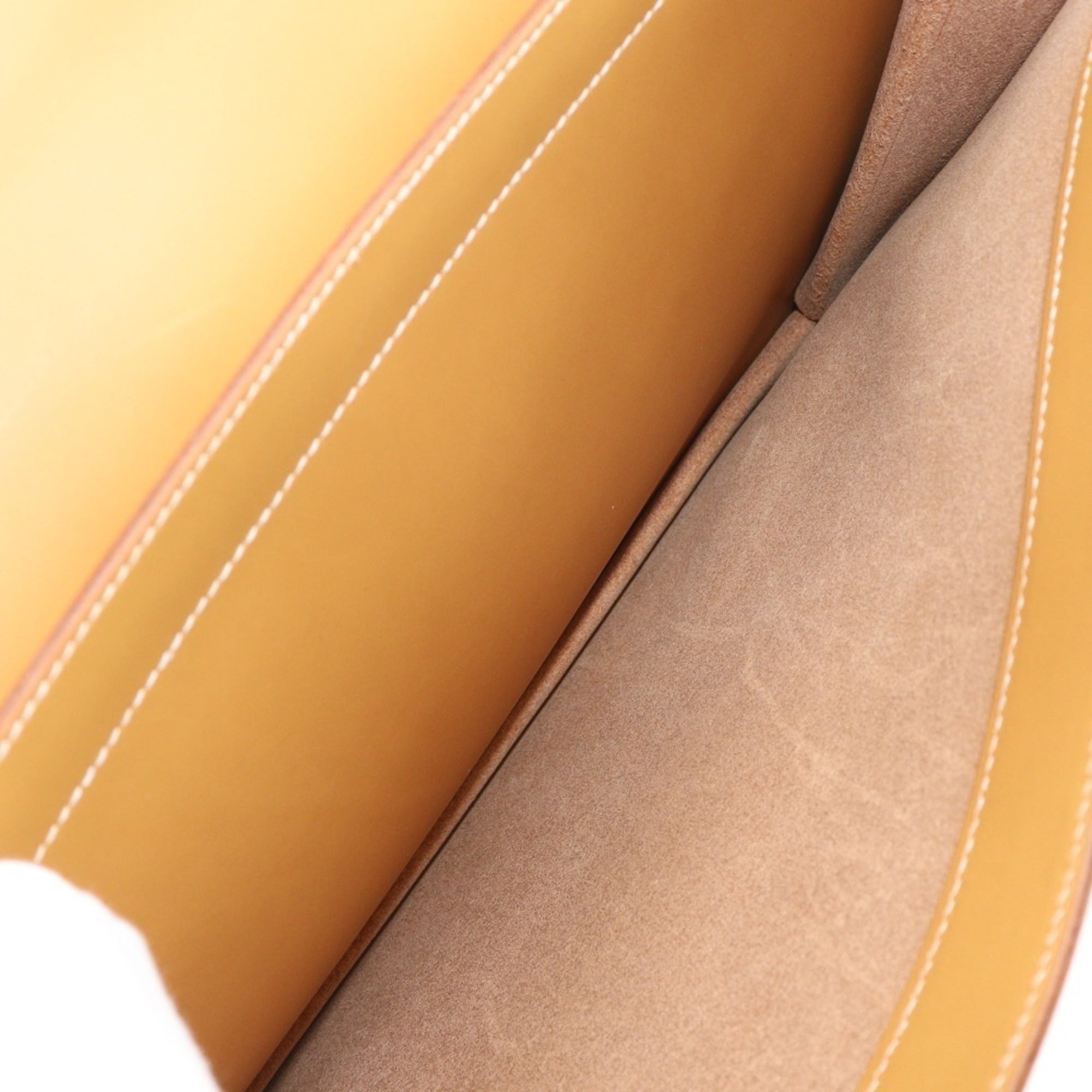 Hermes Sac A Depeche Brown Natural Yellow Box Calf Leather Briefcase (Pre-Owned)