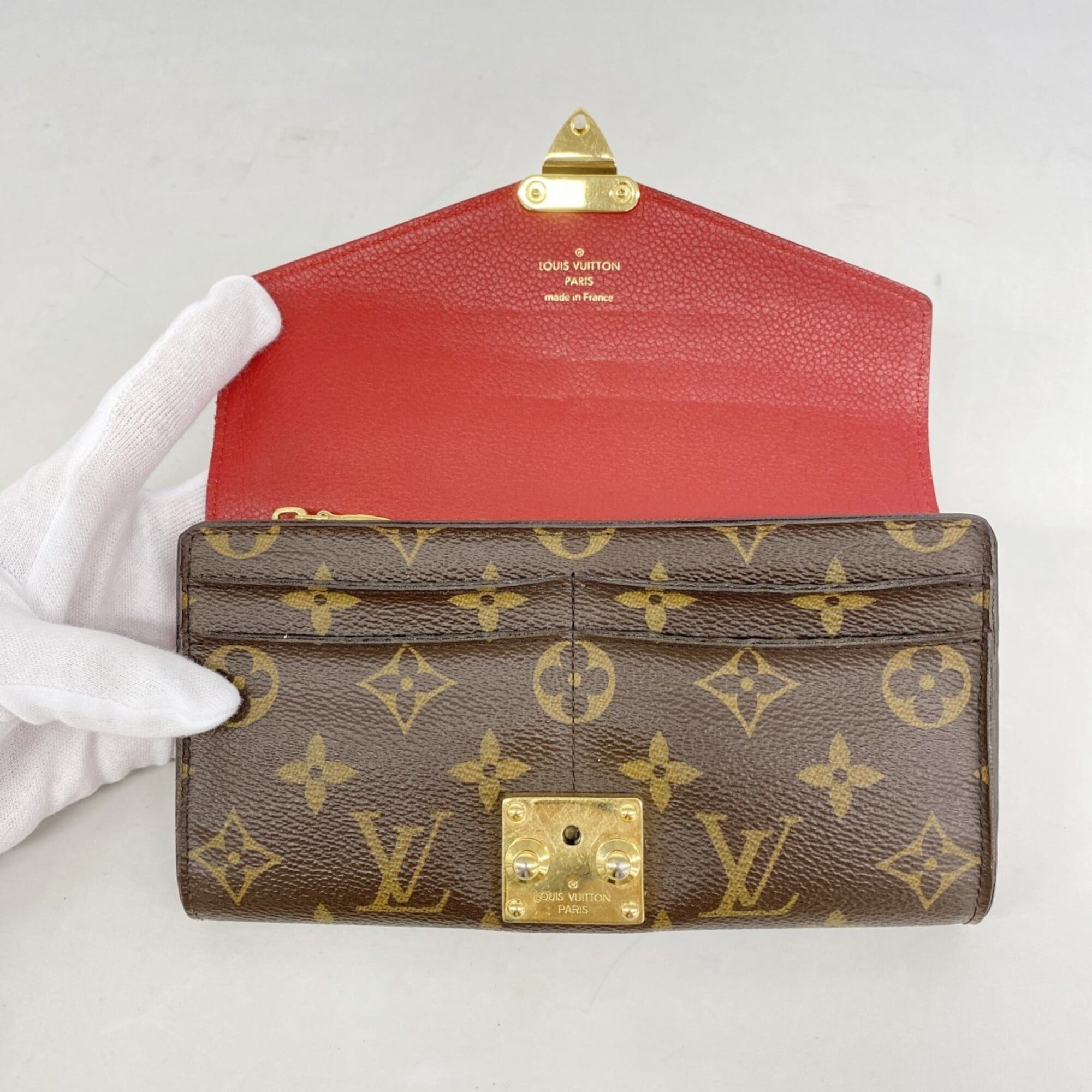 Louis Vuitton Brown Cerise Long Wallet (Bi-Fold) (Pre-Owned)