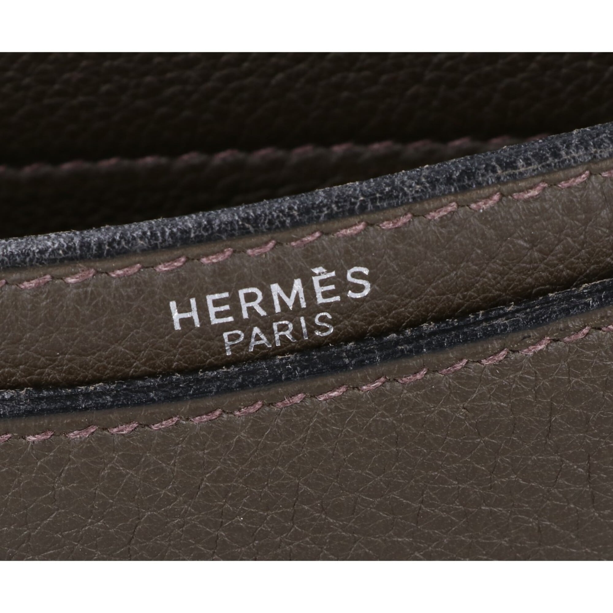 Hermes Khaki Fjord Leather Shoulder Bag (Pre-Owned)