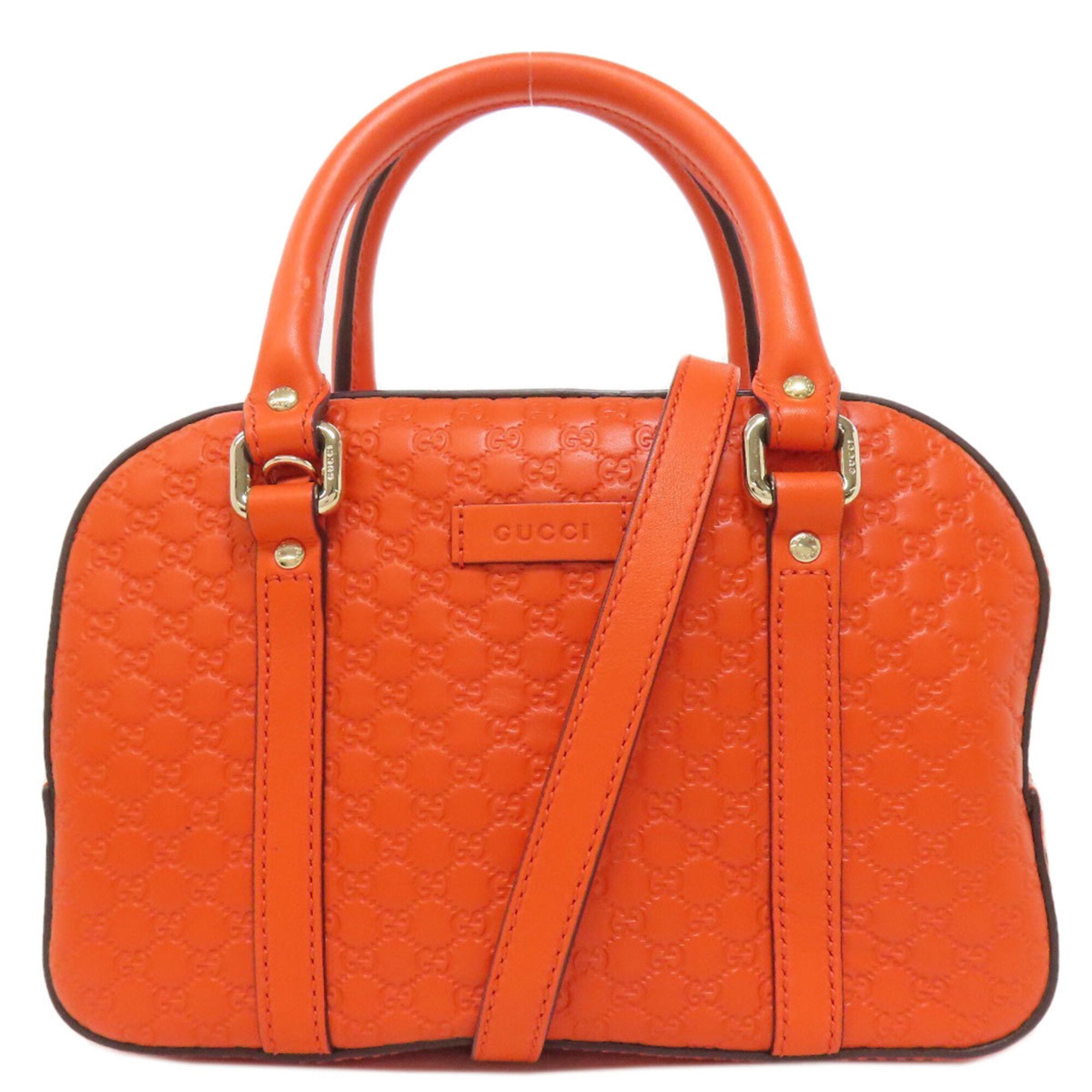 Gucci Orange Leather Handbag (Pre-Owned)