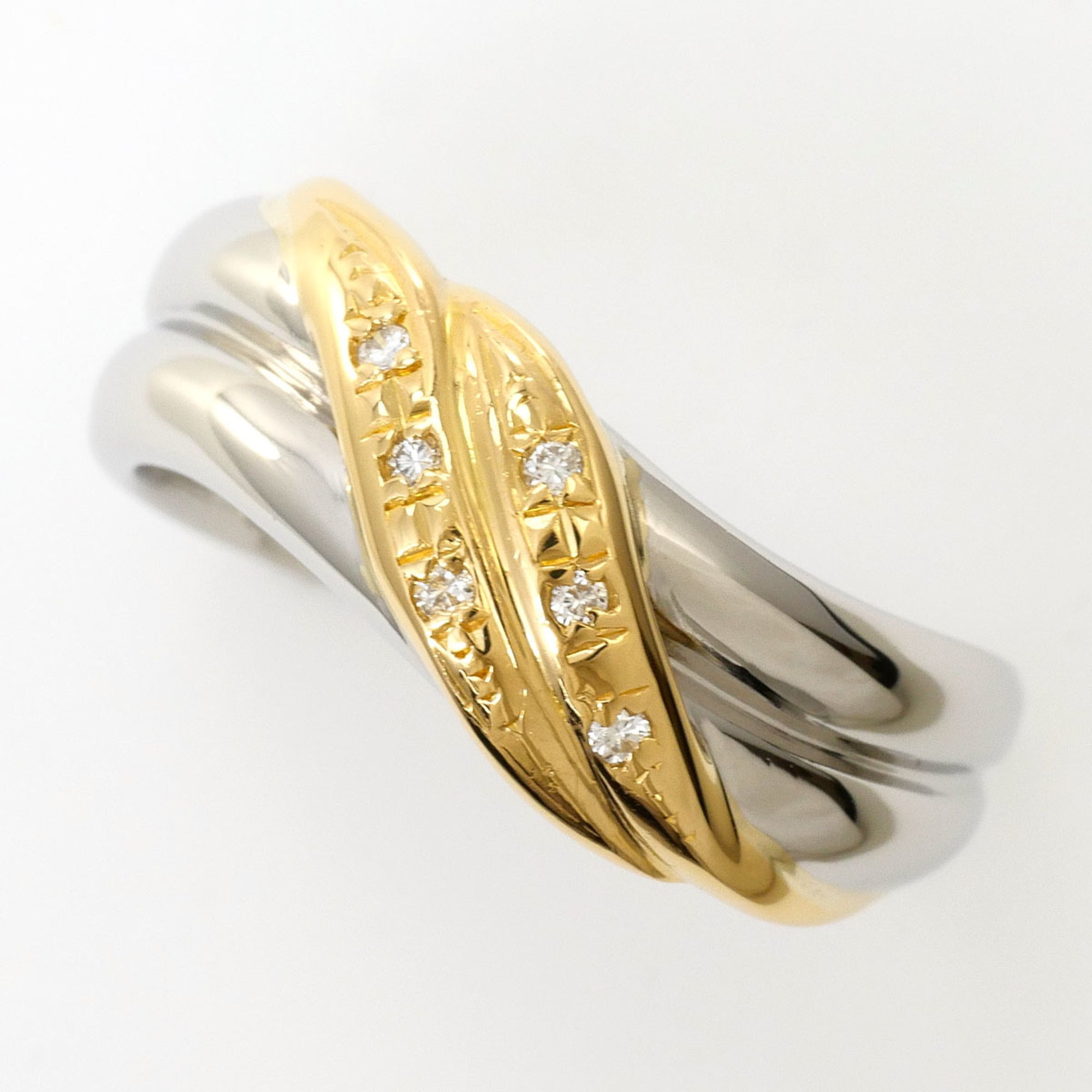 Unbranded Platinum Yellow Gold Yellow Gold (18K) Platinum 900 Band Ring (Pre-Owned)