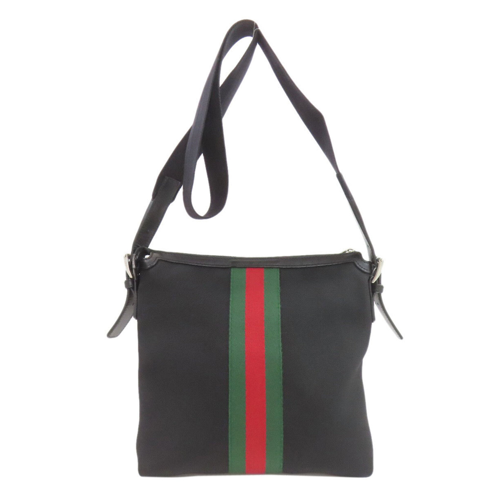 Gucci Black Canvas Shoulder Bag (Pre-Owned)