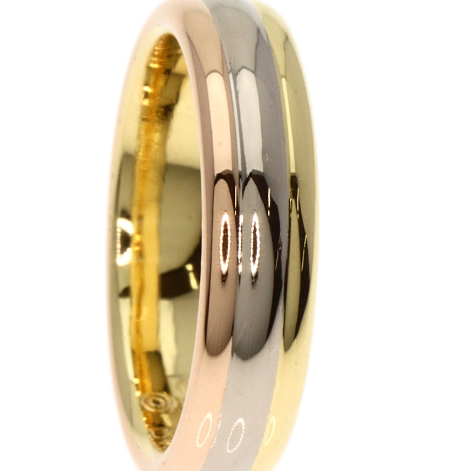 Cartier Pink Gold White Gold Yellow Gold Band Ring (Pre-Owned)