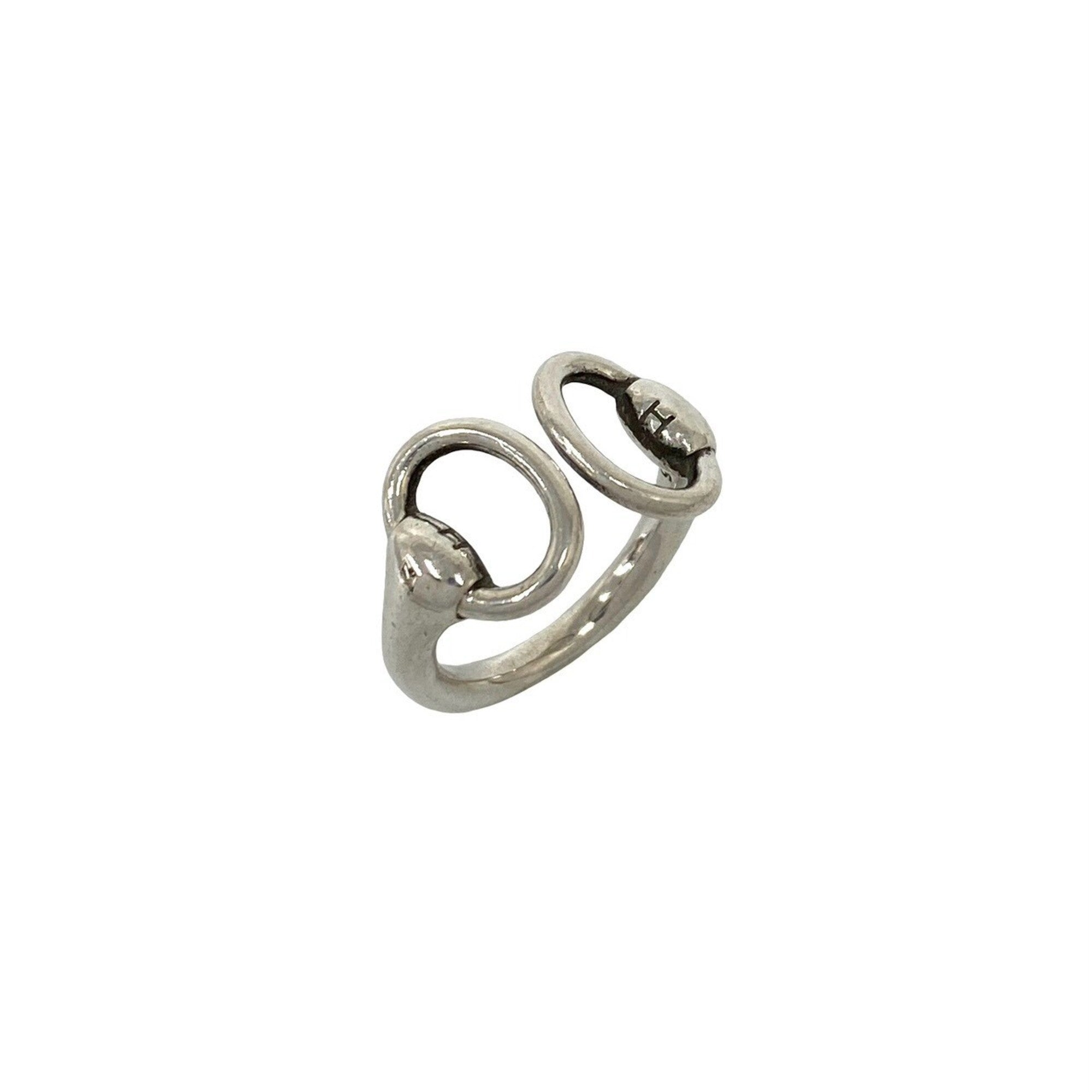 Hermes Silver Silver 925 Band Ring (Pre-Owned)