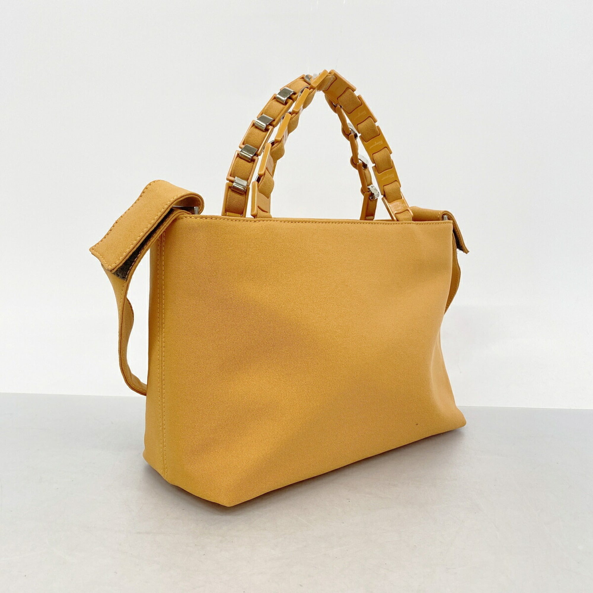 Salvatore Ferragamo Orange Nylon Handbag (Pre-Owned)