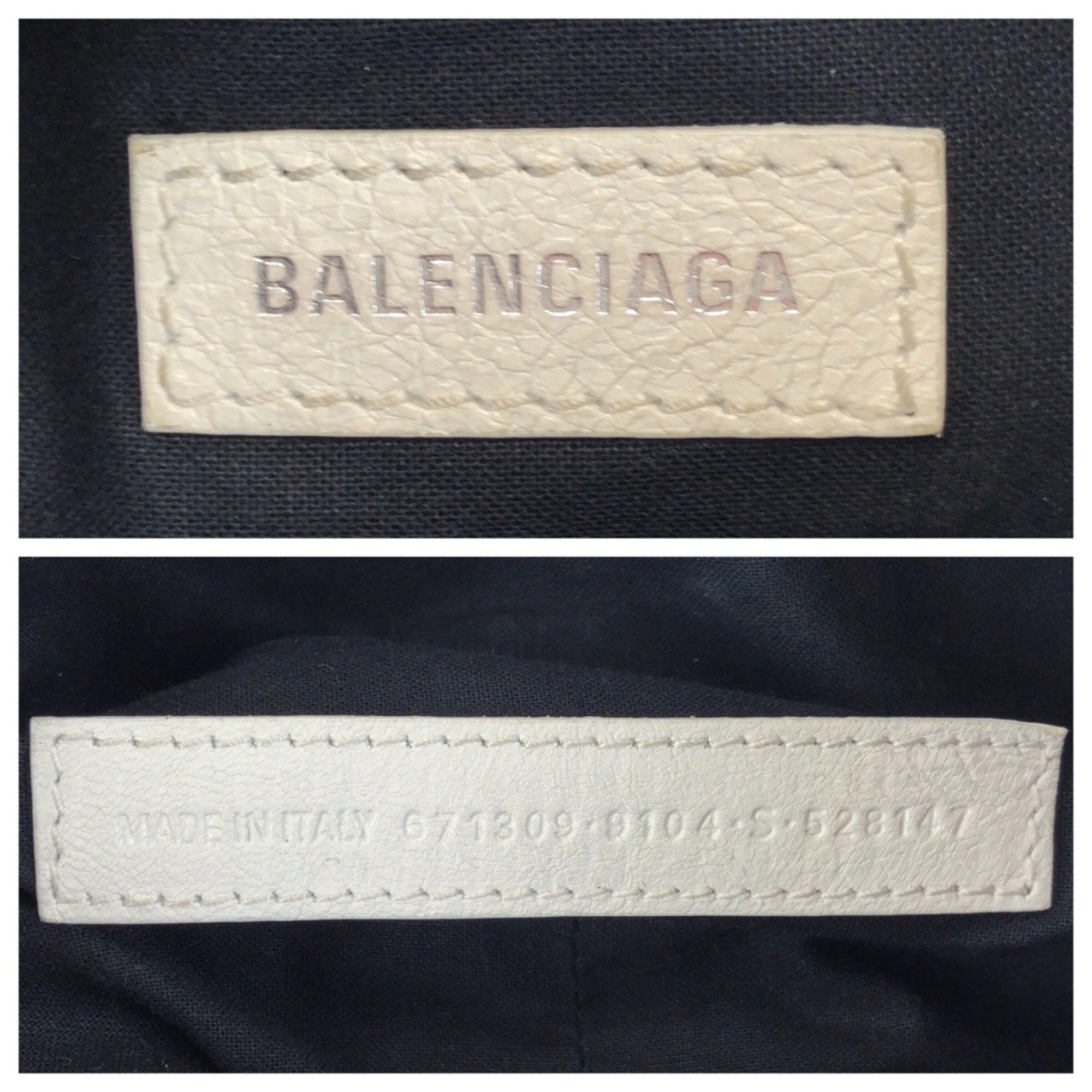 Balenciaga White Leather Pochette Shoulder Bag (Pre-Owned)