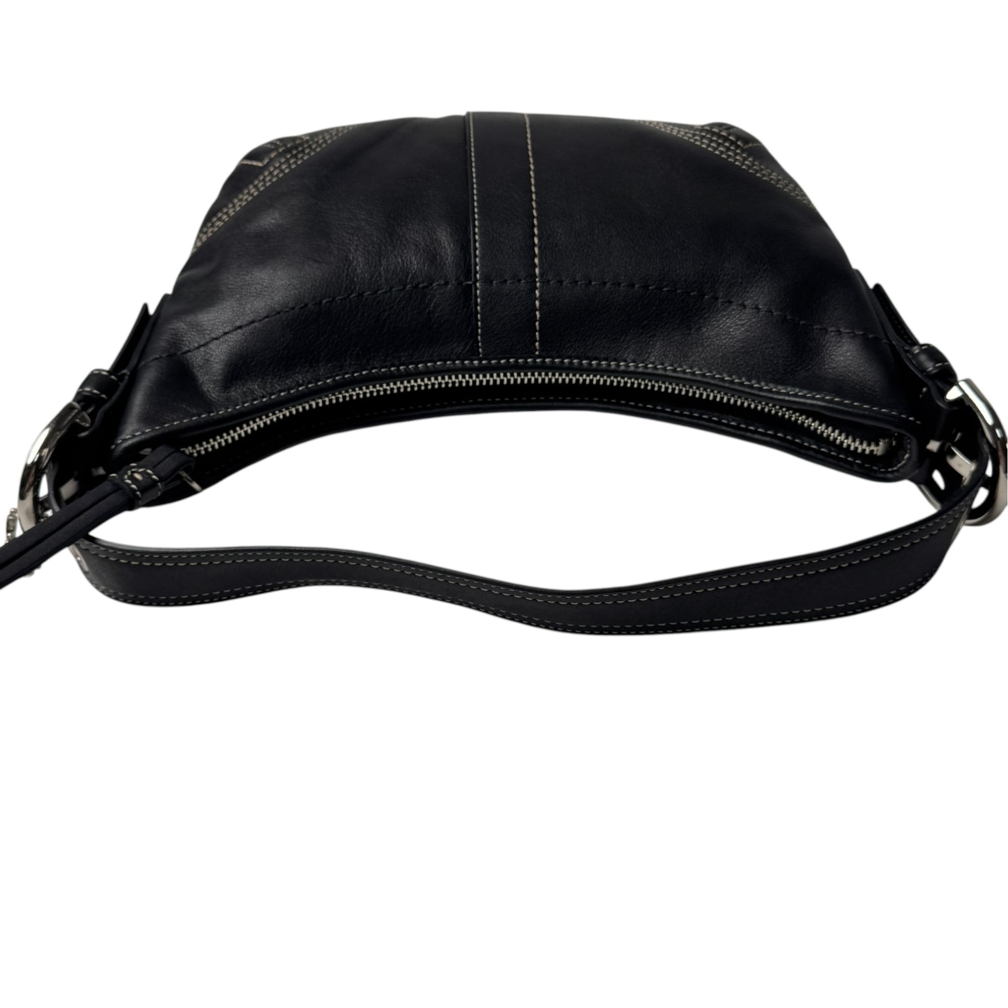 Coach Black Leather Handbag Shoulder Bag (Pre-Owned)