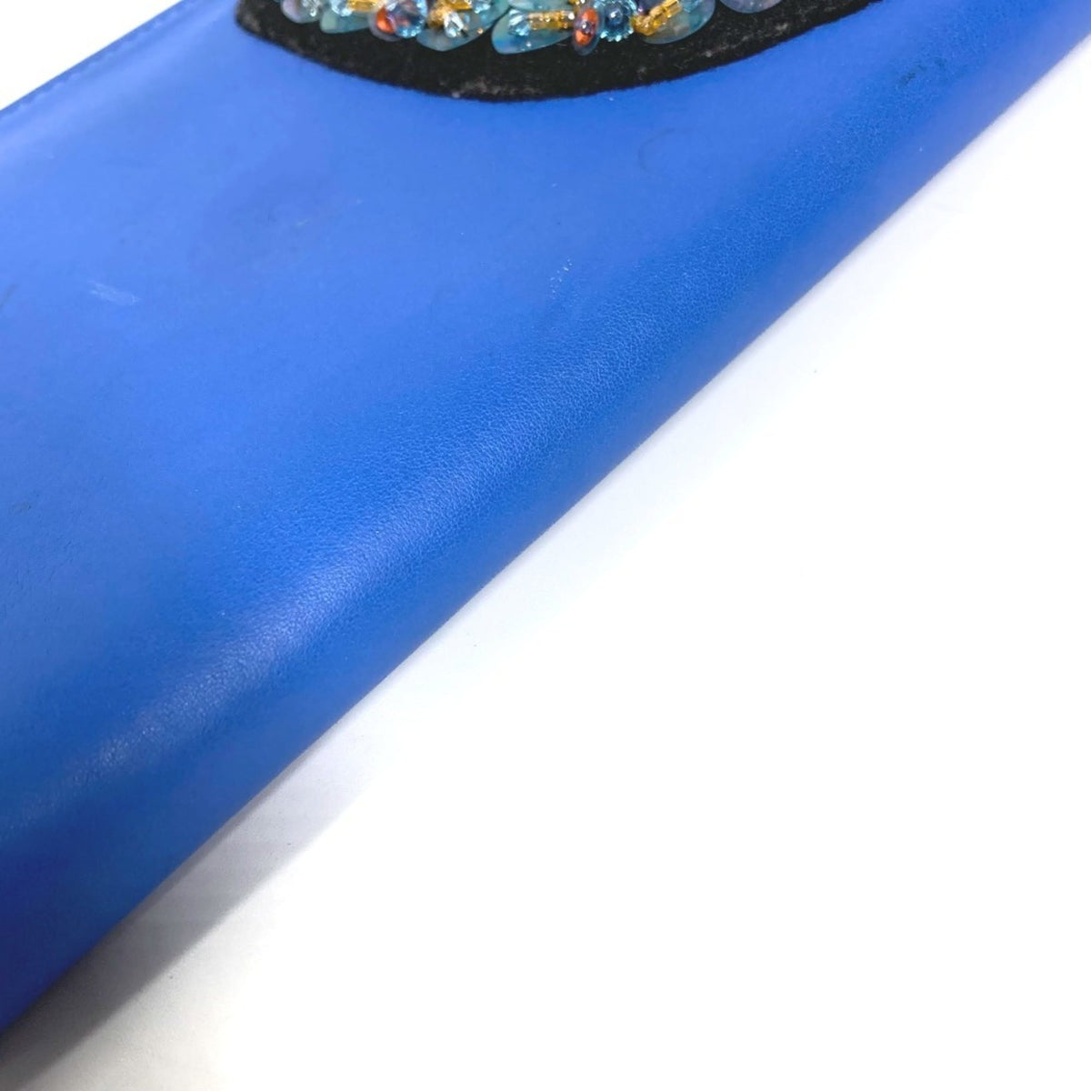 Christian Dior Black Blue Leather Long Wallet (Bi-Fold) (Pre-Owned)