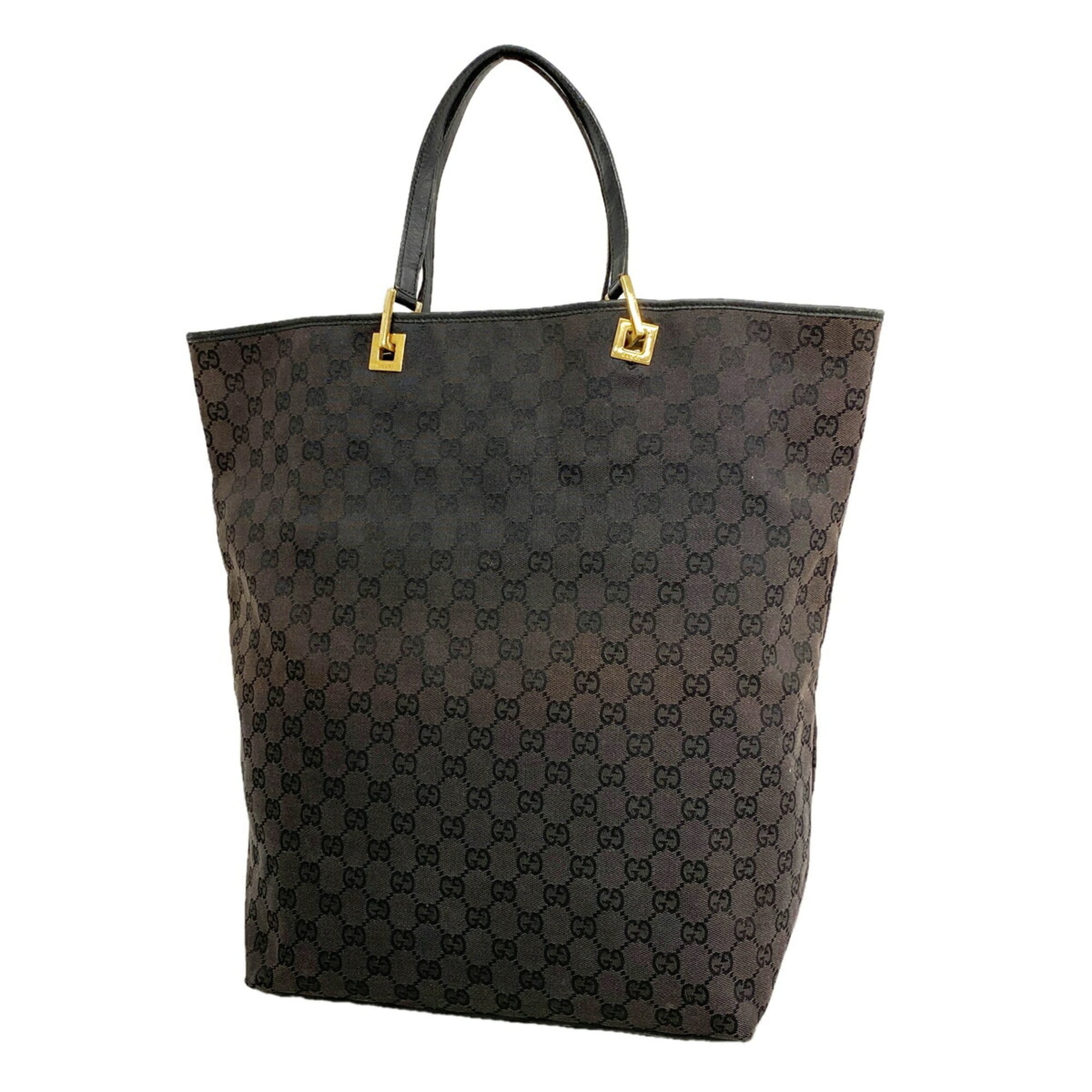 Gucci Black Canvas Tote Bag (Pre-Owned)