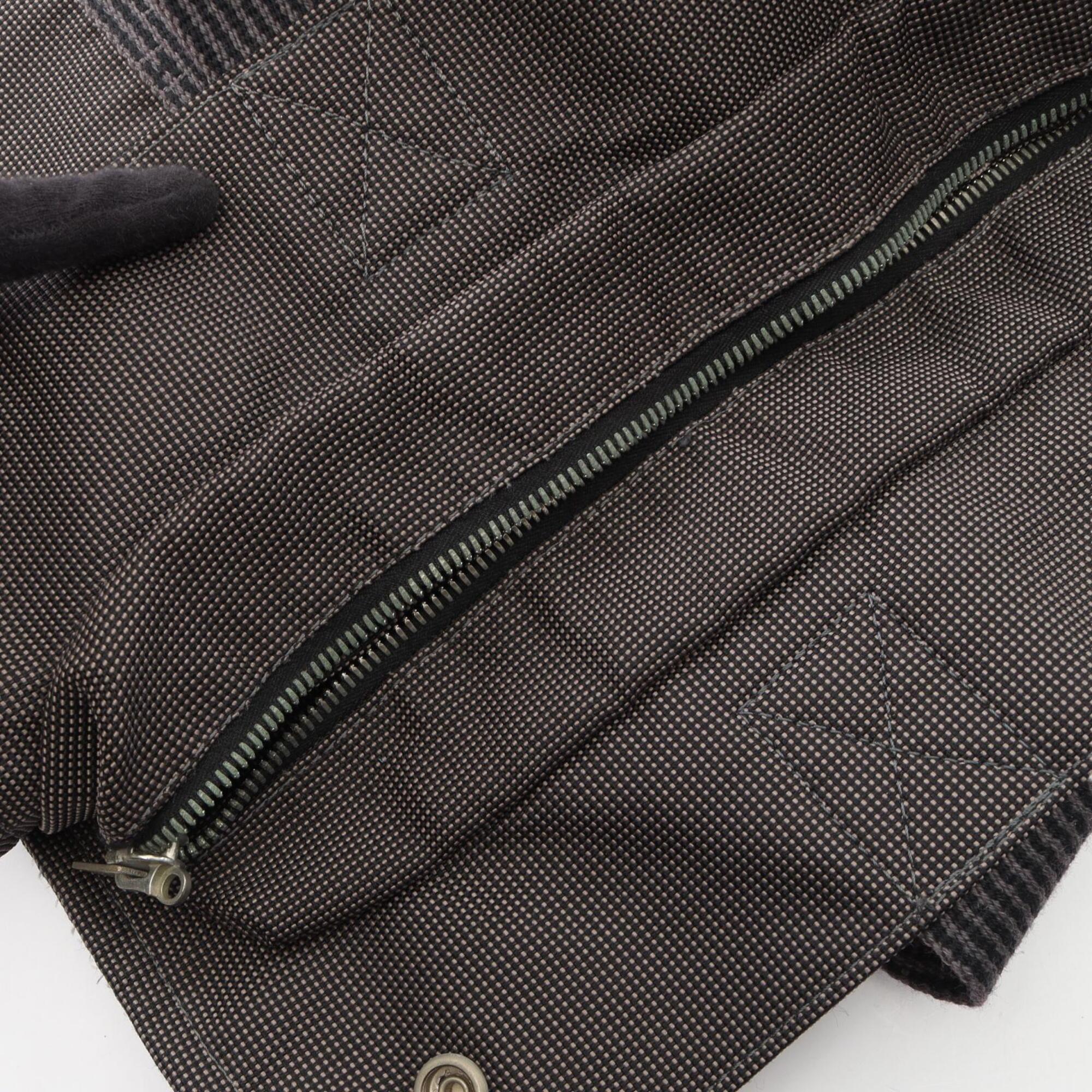 Hermes Gray Nylon Canvas Handbag Tote Bag (Pre-Owned)