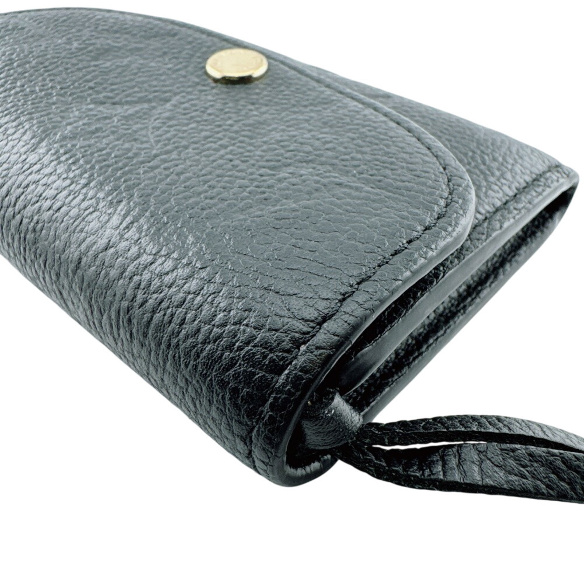 Louis Vuitton Monogram Empreinte Noir Leather Long Wallet (Bi-Fold) (Pre-Owned)