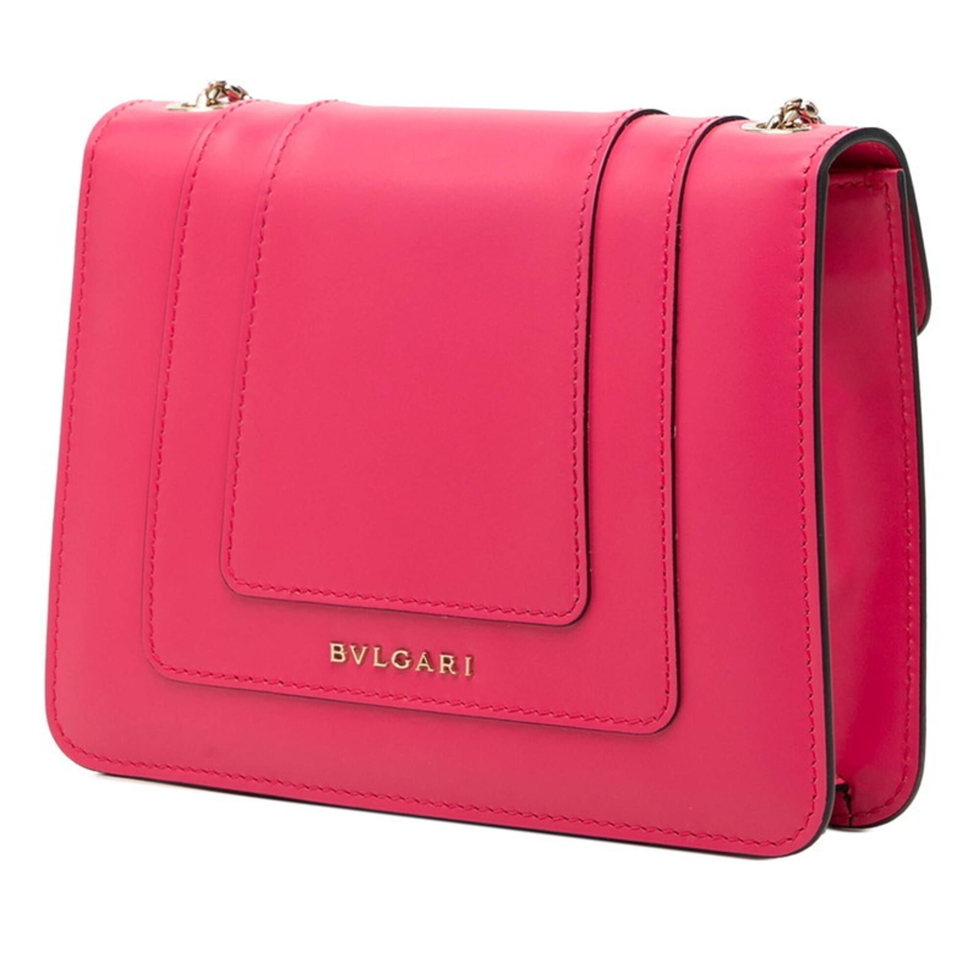 Bvlgari Pink Leather Shoulder Bag (Pre-Owned)