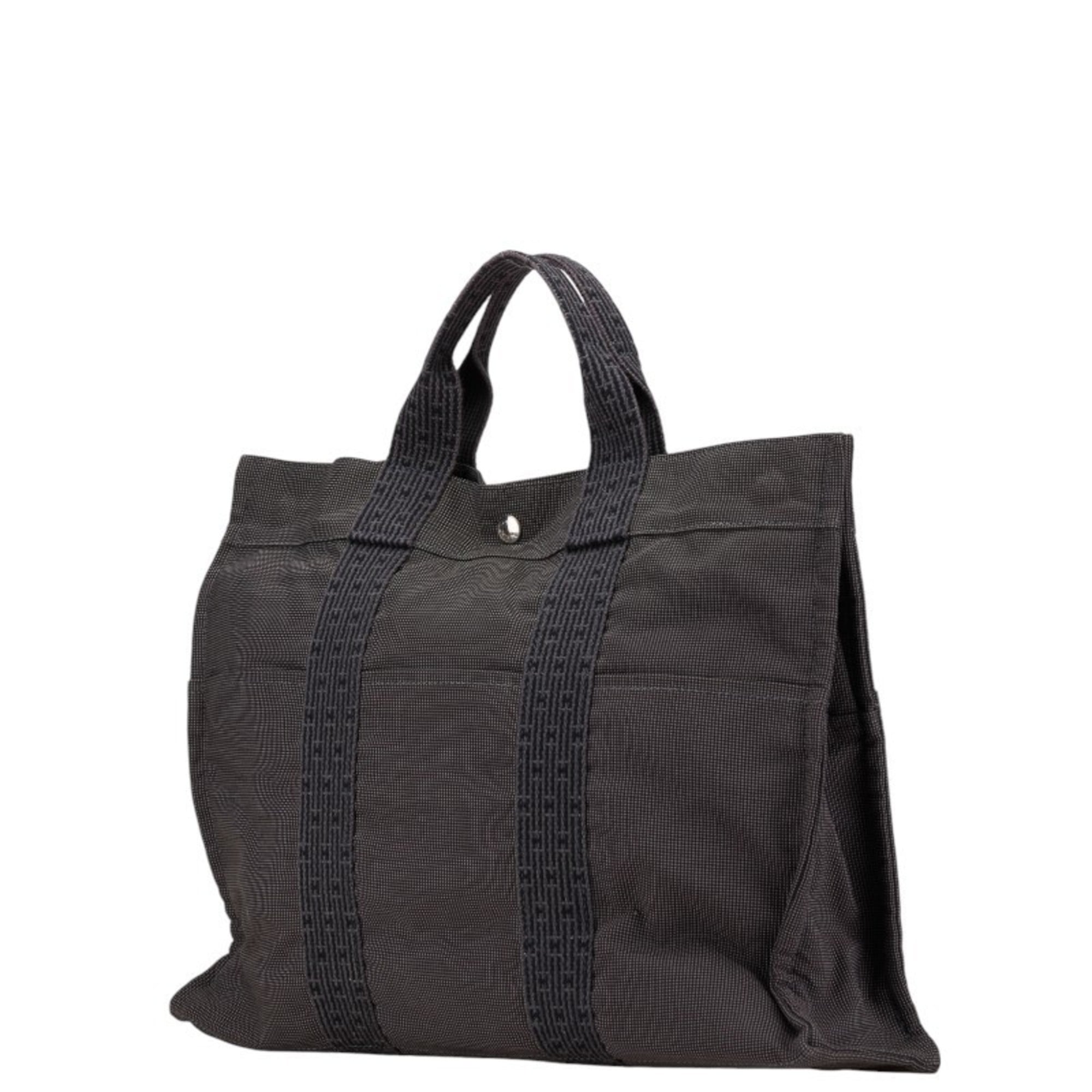Hermes Gray Canvas Tote Bag (Pre-Owned)