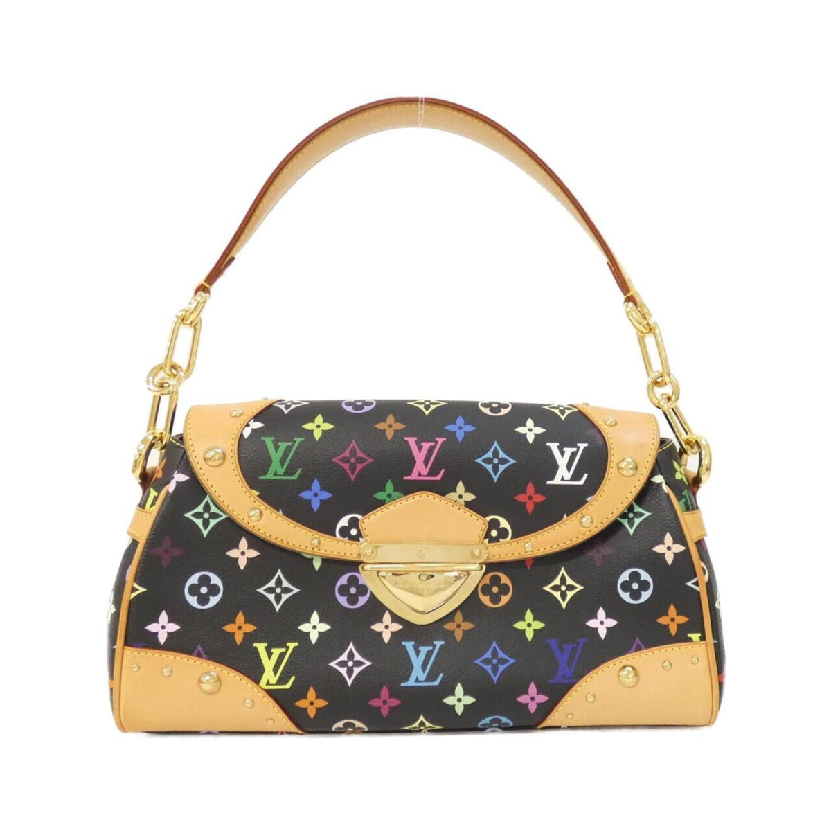Louis Vuitton Black Coated Canvas Handbag (Pre-Owned)