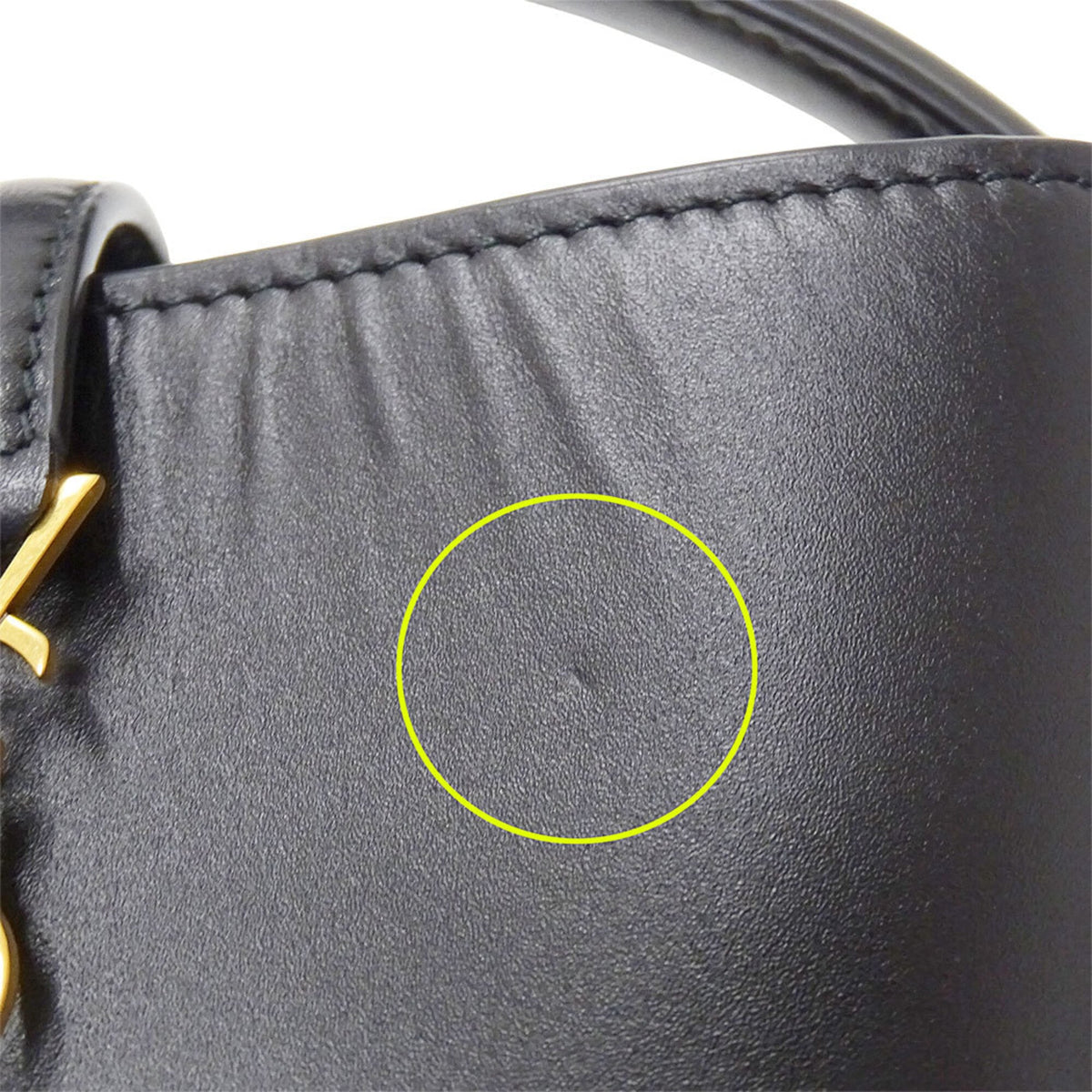 Saint Laurent Black Leather Handbag Shoulder Bag (Pre-Owned)