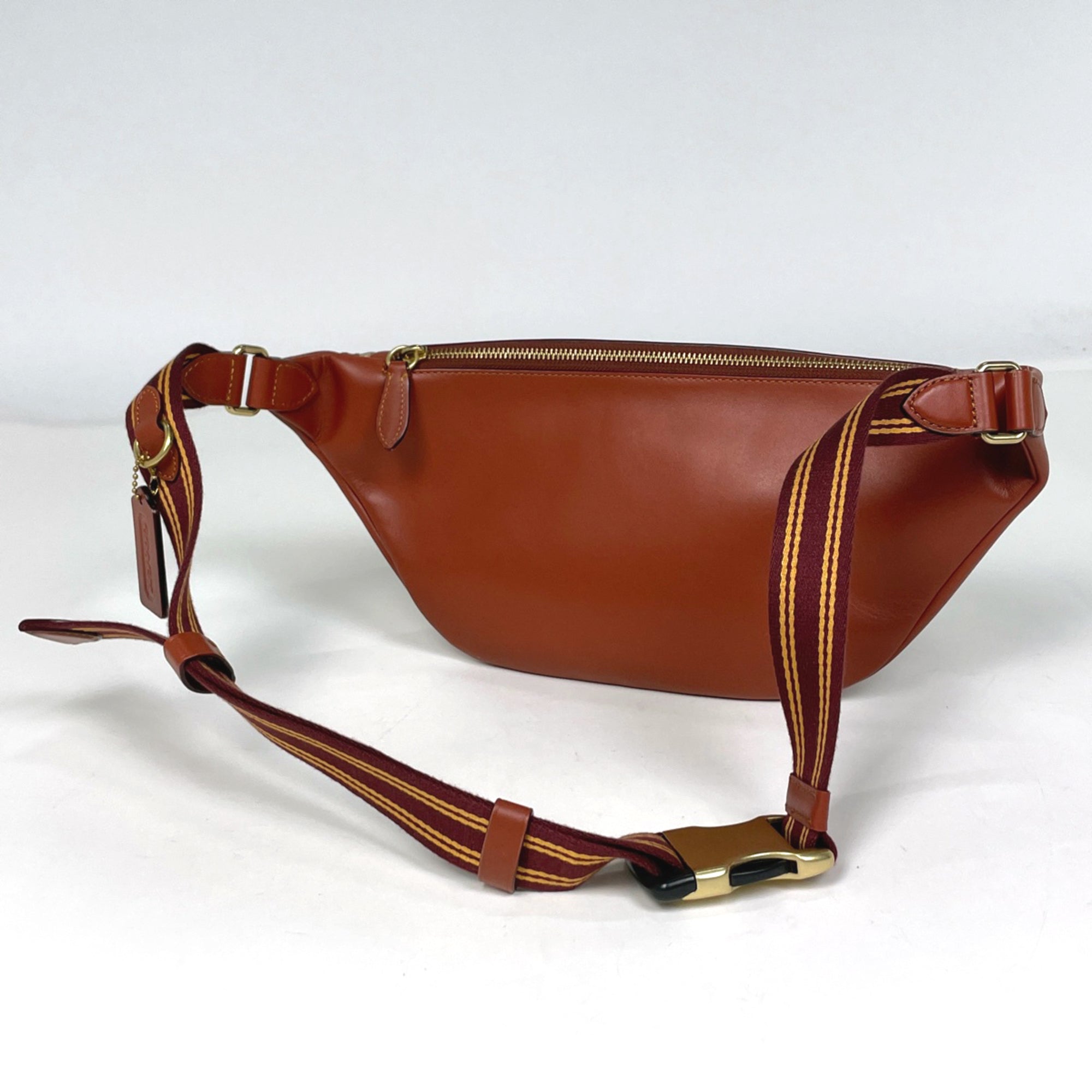 Coach Beige Brown Leather Coated Canvas Fanny Pack (Pre-Owned)