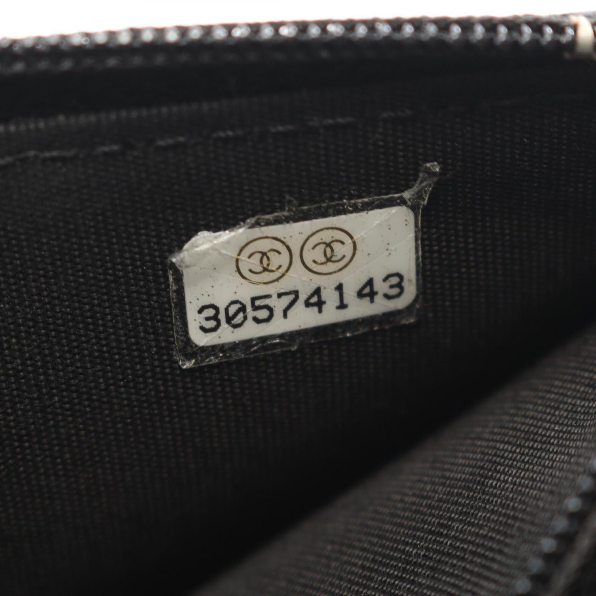 Chanel Black Leather Handbag Shoulder Bag (Pre-Owned)