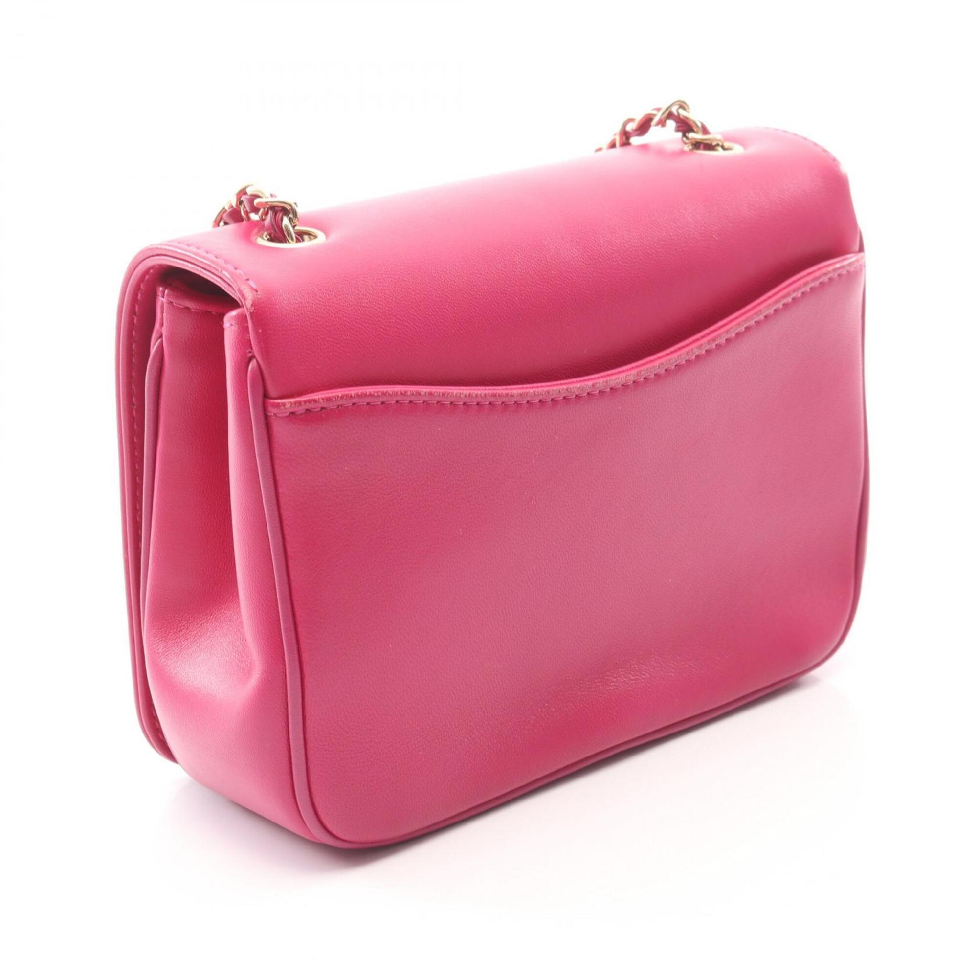 Chanel Pink Leather Handbag Shoulder Bag (Pre-Owned)
